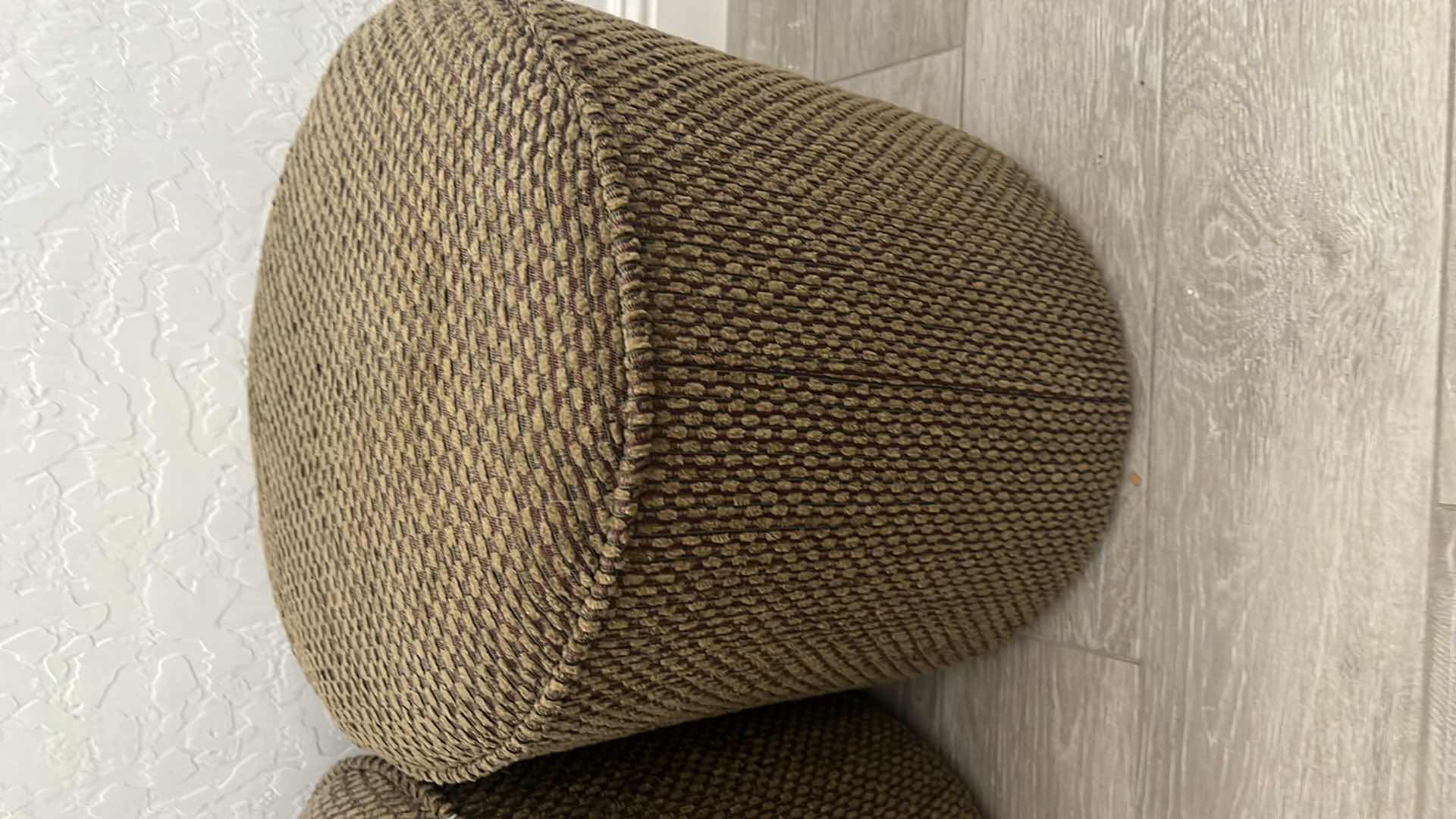 Photo 1 of 2-SMALL FOOT OTTOMANS 15”D x 16”H. MATCHES COUCH (SOLD SEPARATELY)