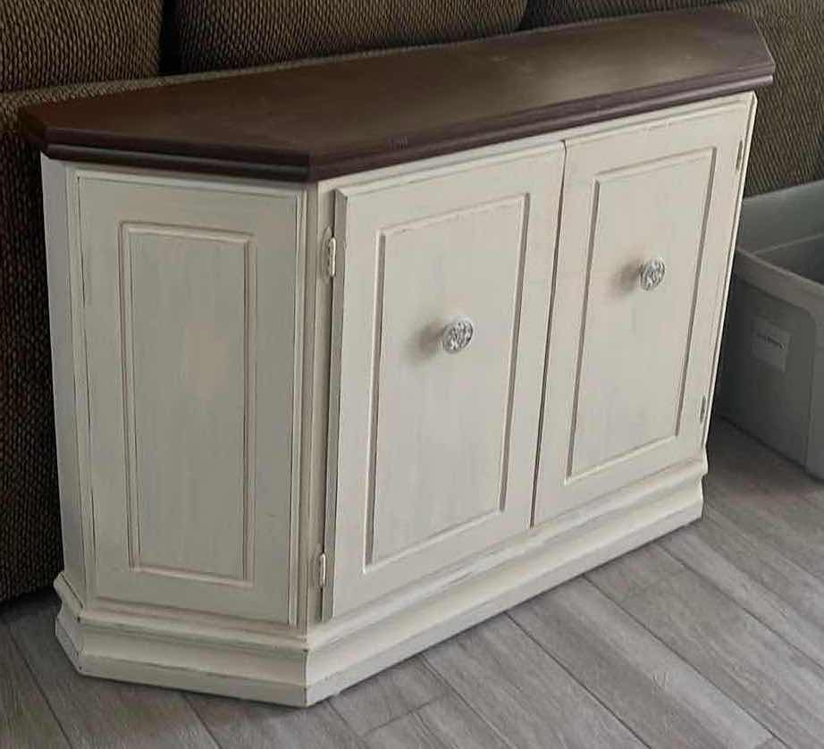 Photo 1 of VINTAGE CREDENZA WOOD CABINET 12" X 48" H36"