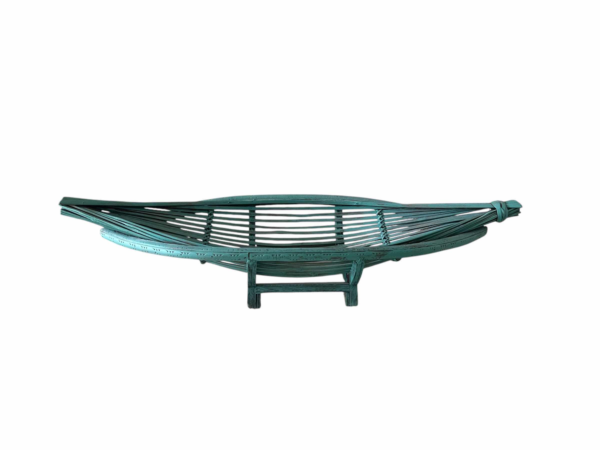 Photo 1 of TEAL HOME DECOR ITEMS-COLLAPSABLE BASKET AND URN