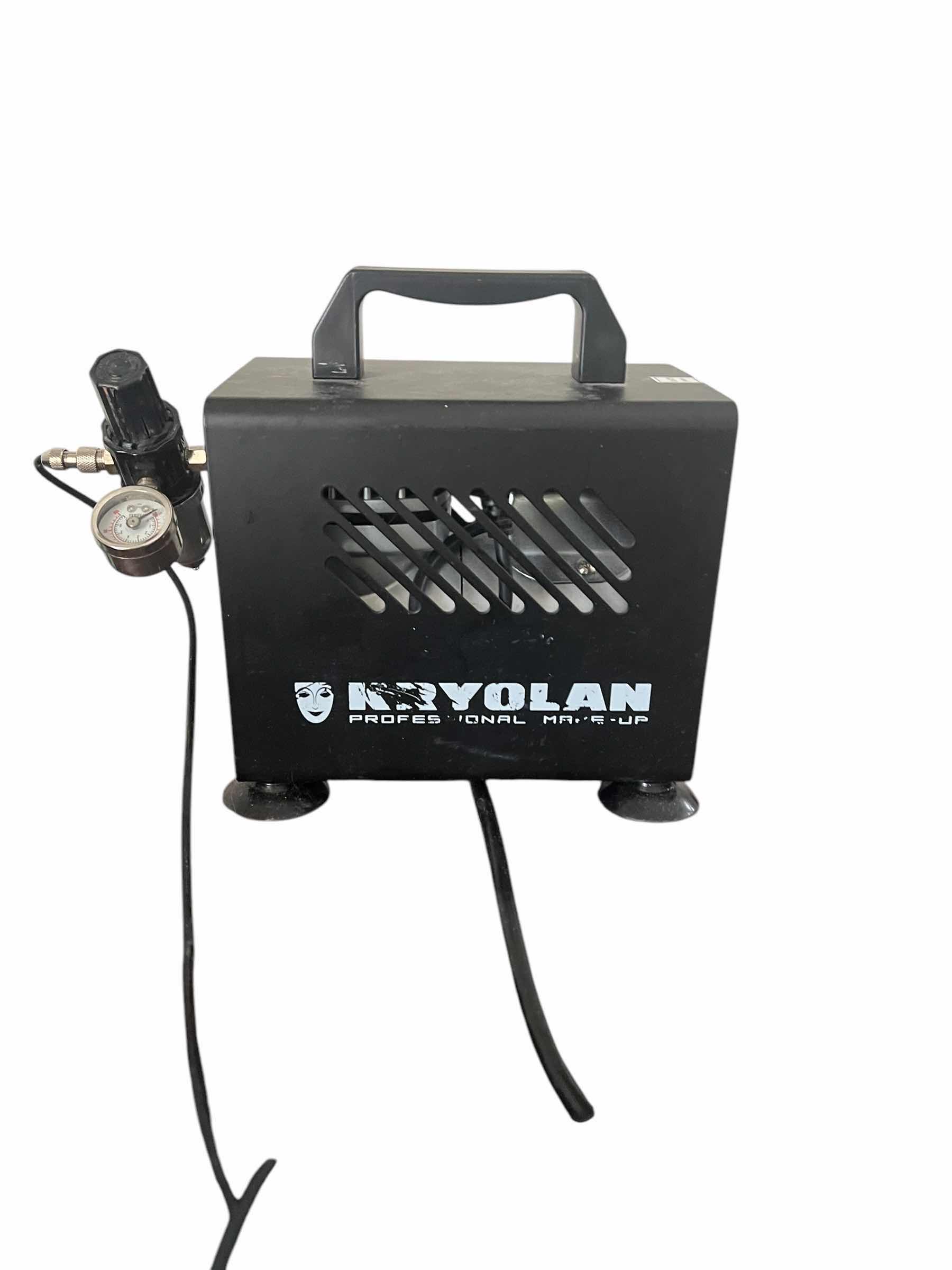 Photo 1 of KRYOLAN-PROFESSIONAL AIRBRUSH MAKEUP MACHINE-WITH ROLLING SUPPLY BAG.