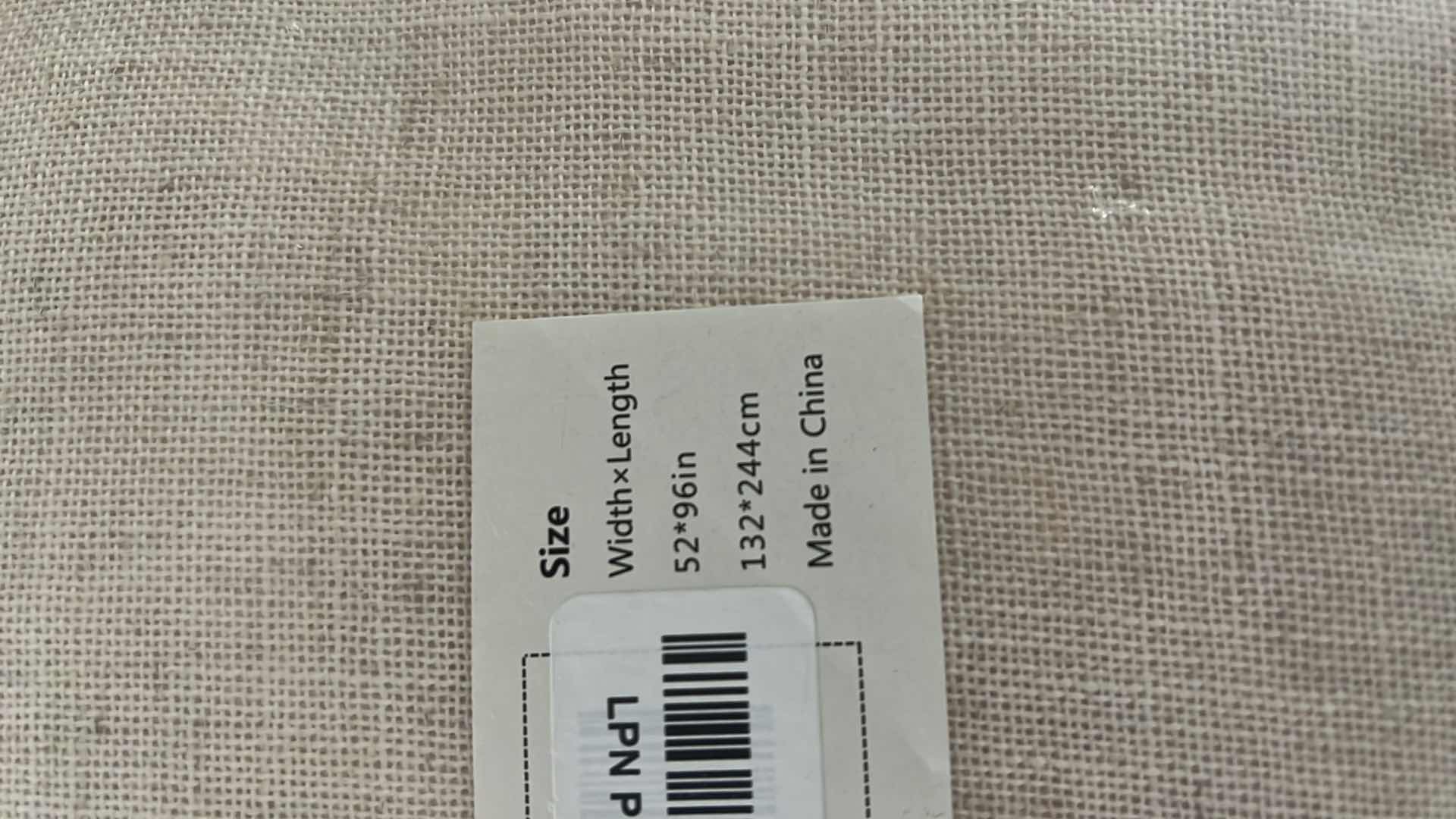 View 2 of BRAND NEW IN BAG-JOYDECO ECO-SUSTAINABLE CURTAINS- BEIGE-2 PANELS 52" X 96"H