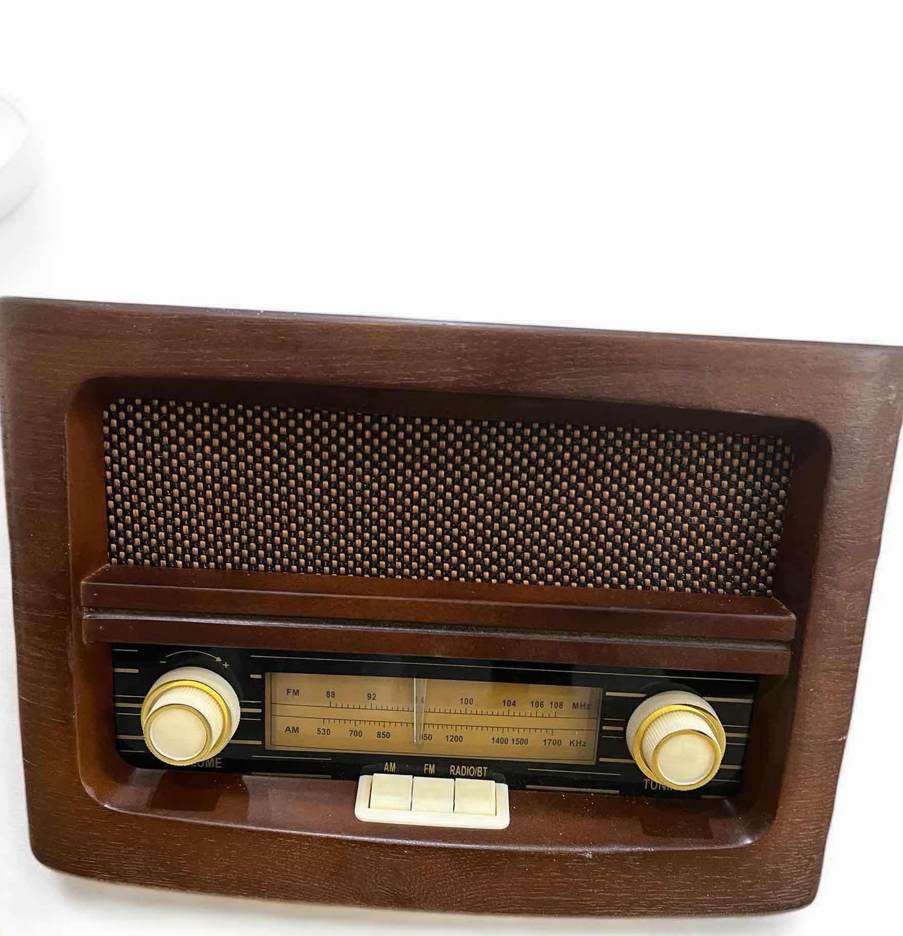 Photo 1 of VINTAGE STYLE WOODEN AM/FM RADIO.