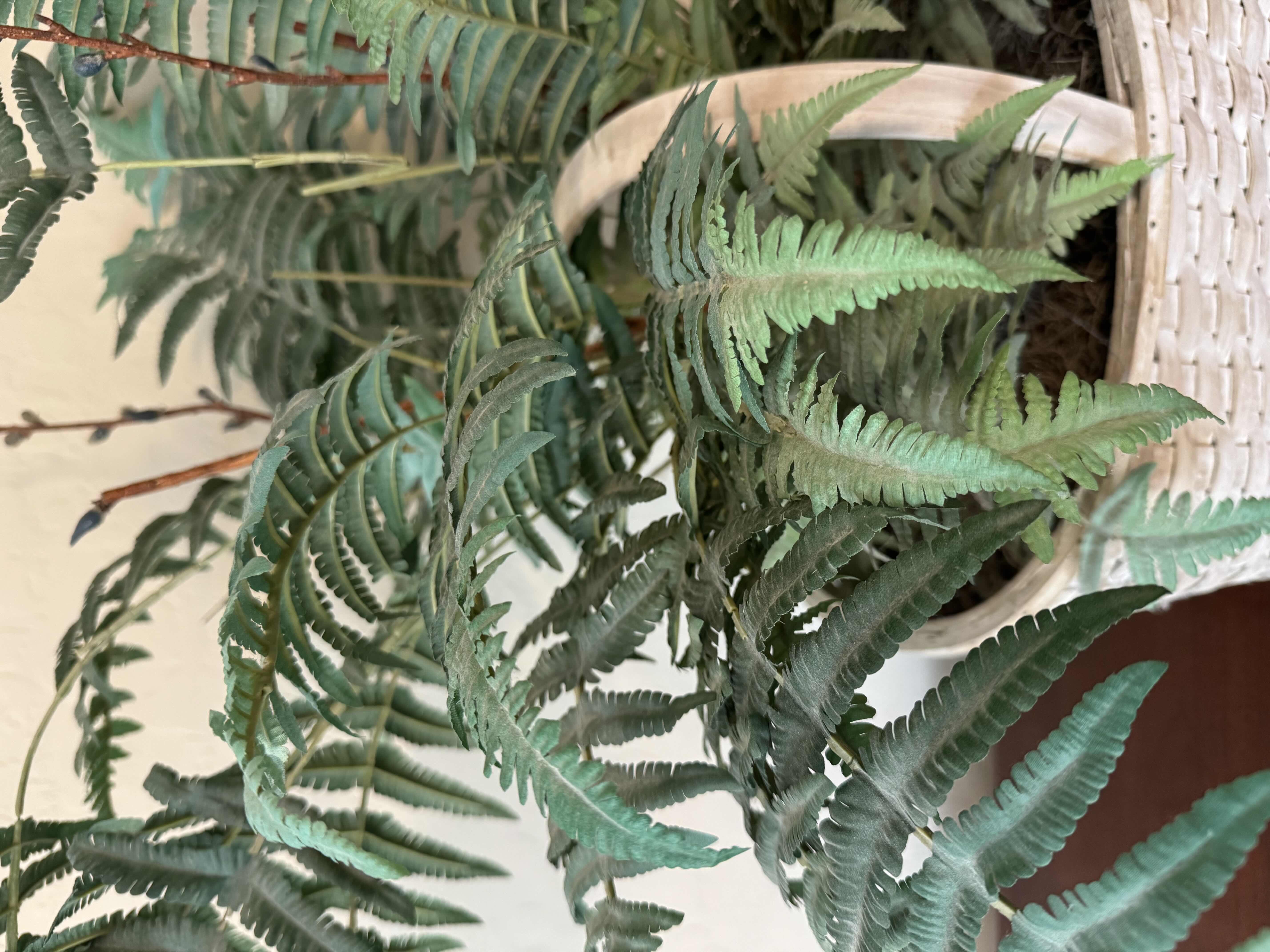 Photo 1 of HOME DECOR-FAUX PLANT-FERN IN BASKET H30”