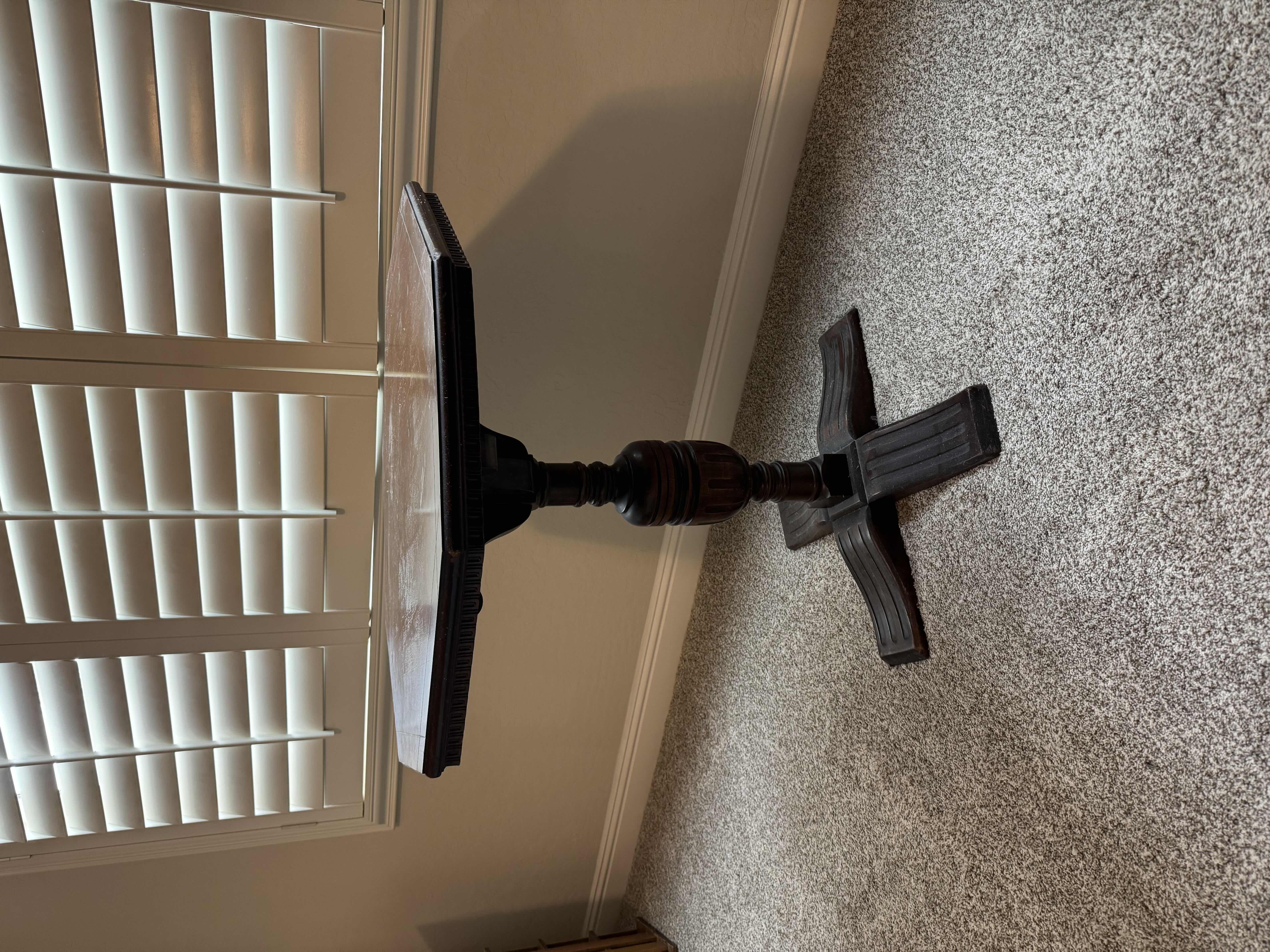 Photo 1 of WOODEN-BISTRO STYLE TABLE-WALNUT IN COLOR-29” X 29” H30”