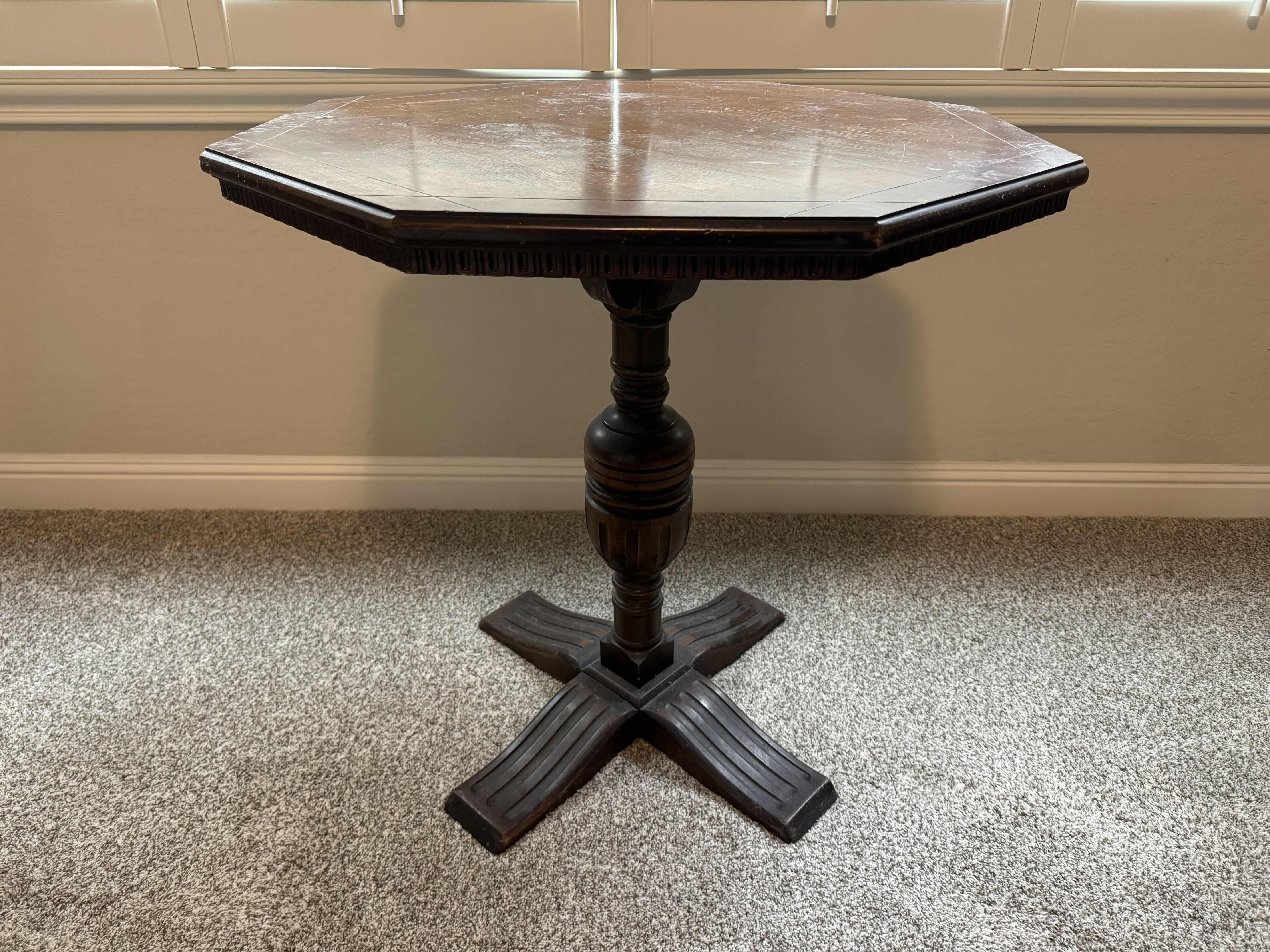 Photo 1 of WOODEN-BISTRO STYLE TABLE-WALNUT IN COLOR-29” X 29” H30”