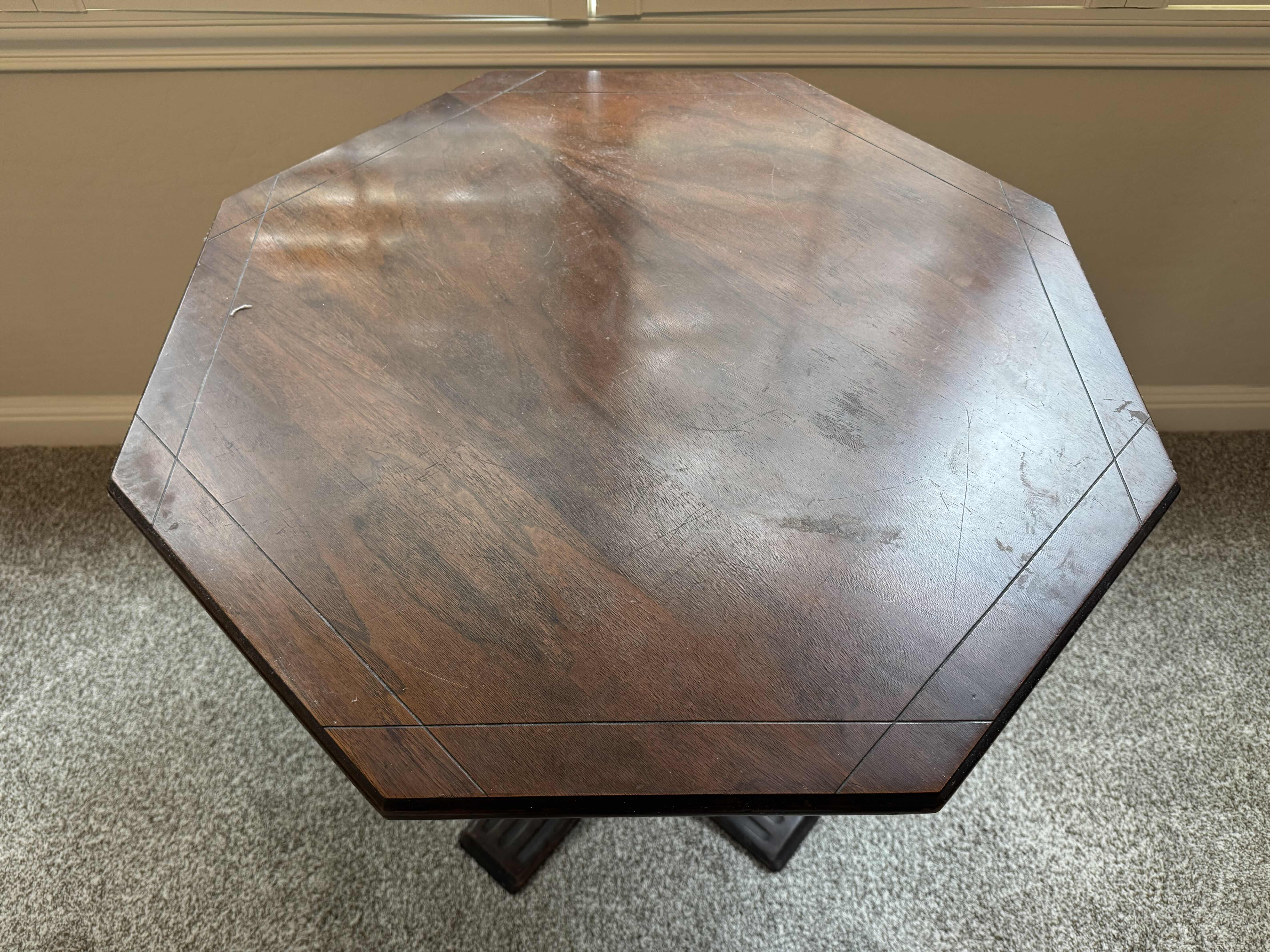 Photo 1 of WOODEN-BISTRO STYLE TABLE-WALNUT IN COLOR-29” X 29” H30”