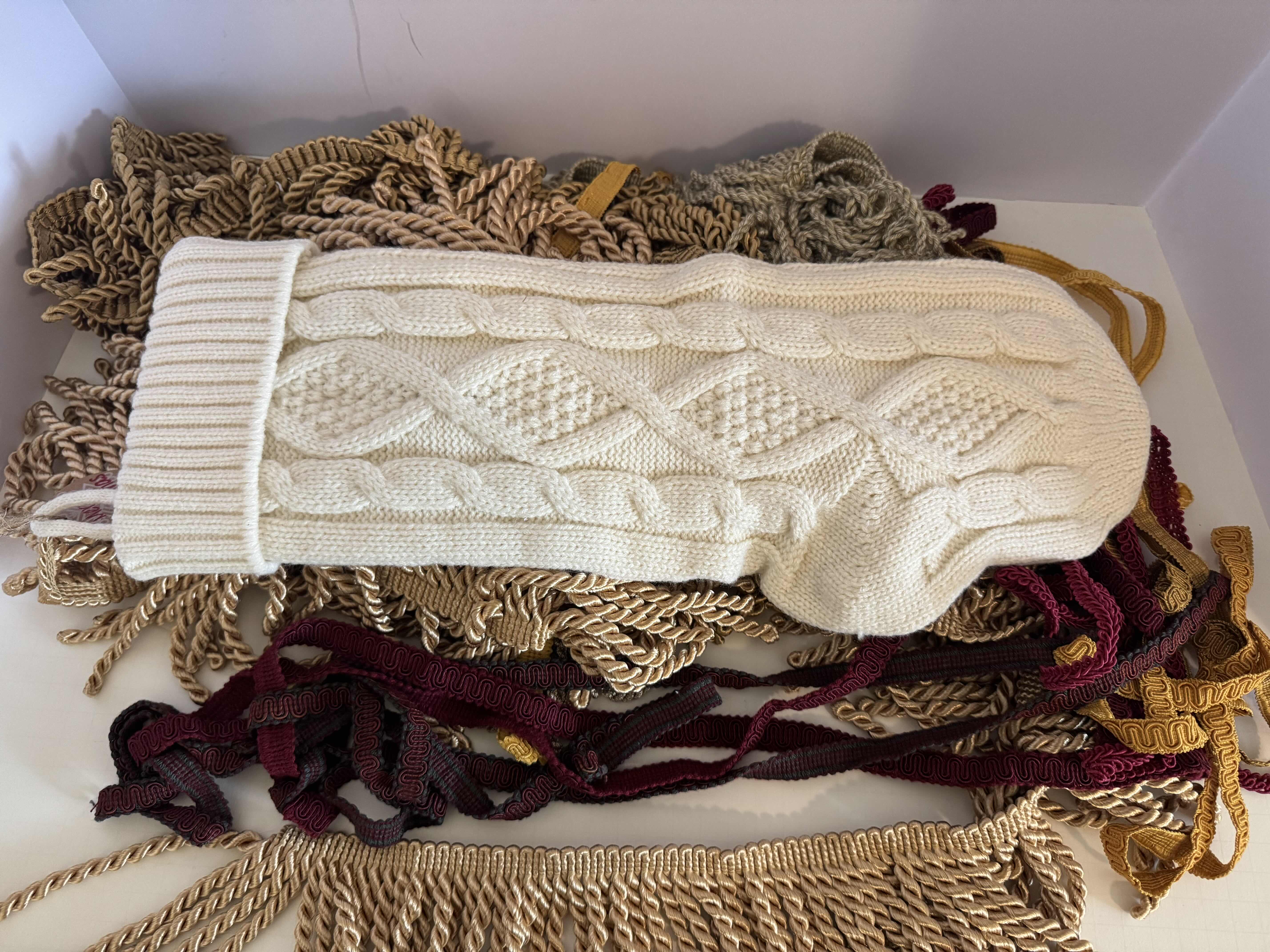 Photo 3 of FRINGE, EDGING AND (1) KNIT STOCKING