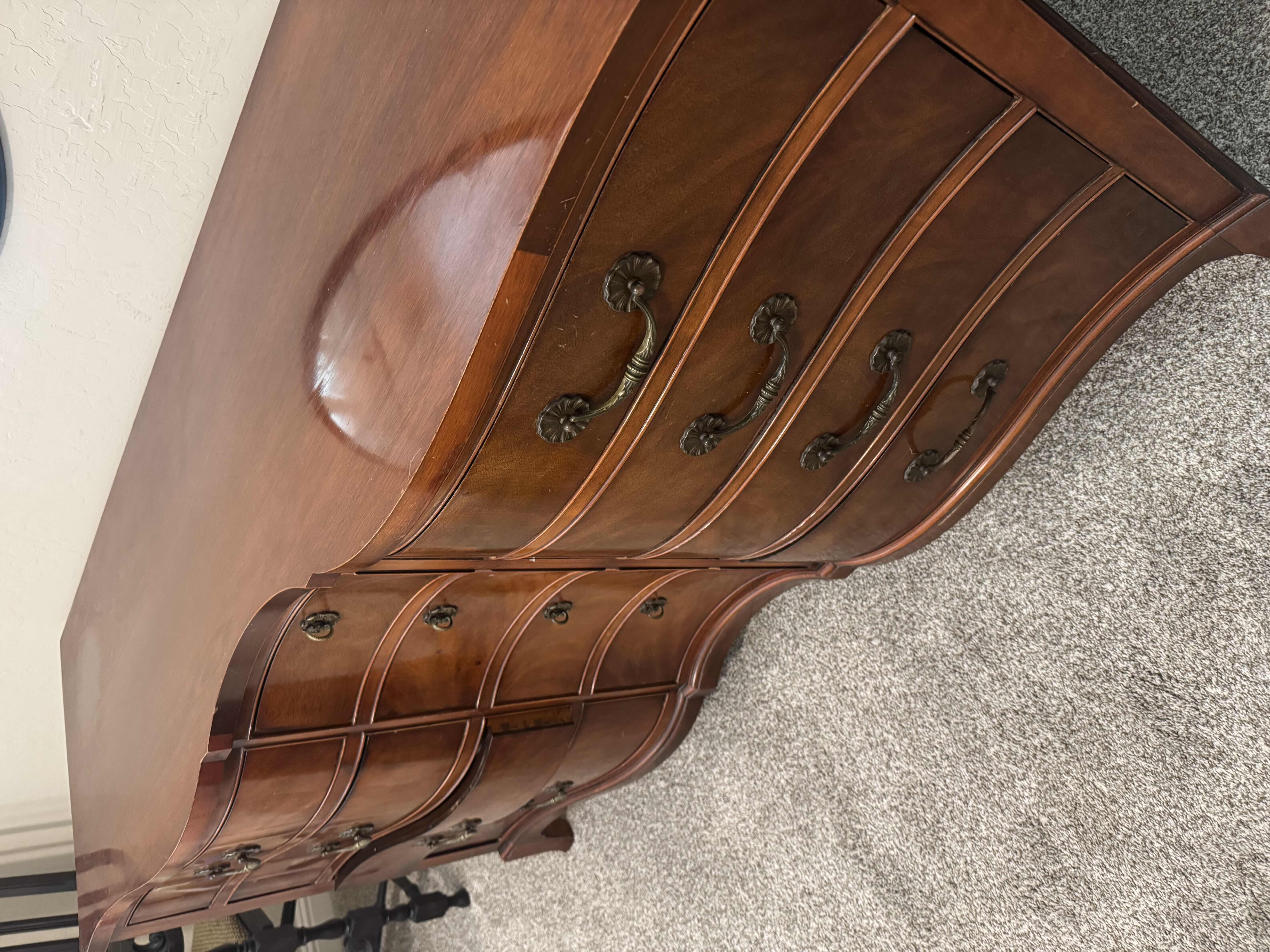 Photo 1 of VINTAGE  MAHOGANY 12 DRAWER DRESSER W TONGUE & GROOVE DRAWERS  62” X 22” H33”