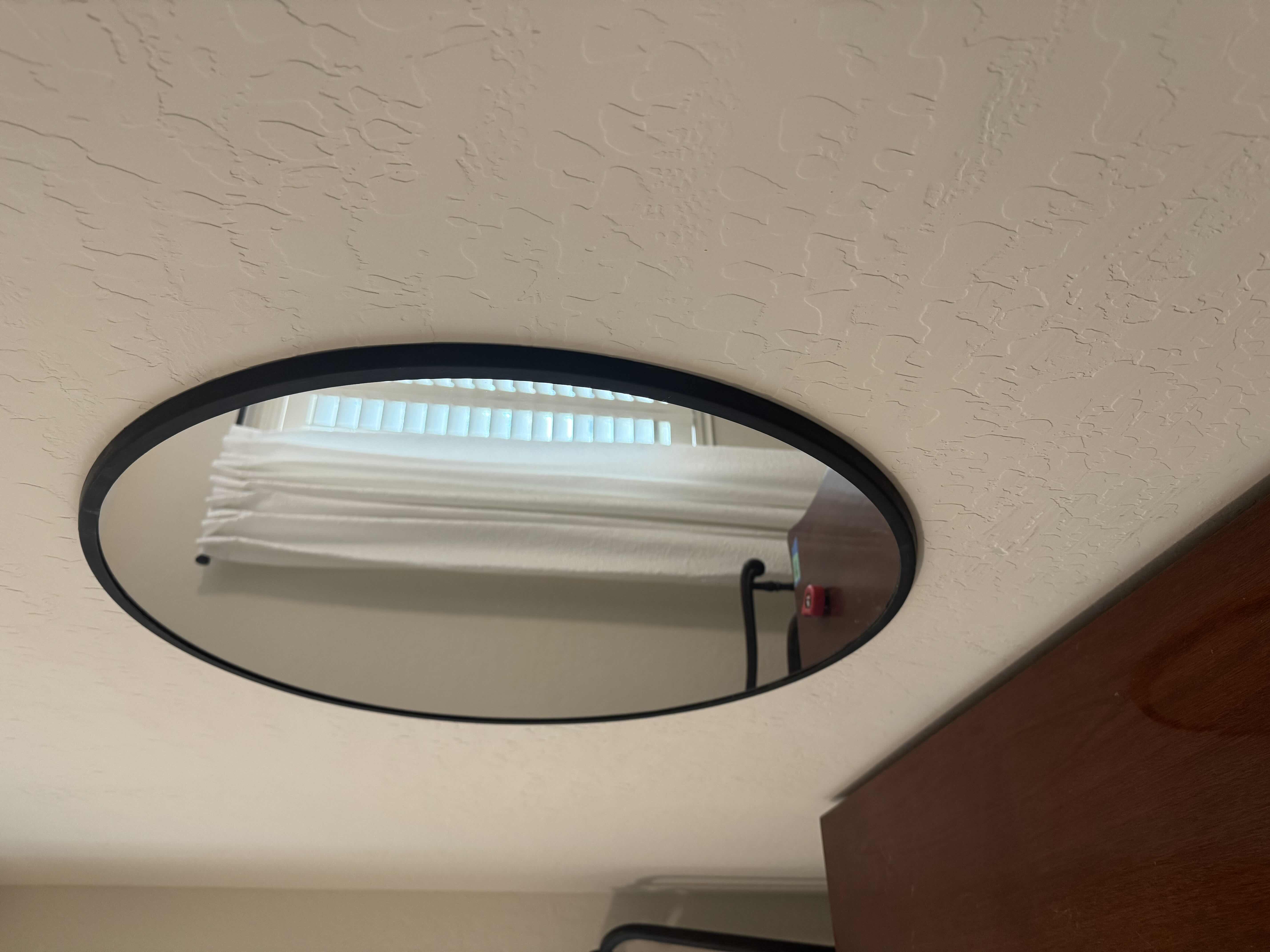 Photo 2 of 30” DIAMETER BLACK ROUND MIRROR