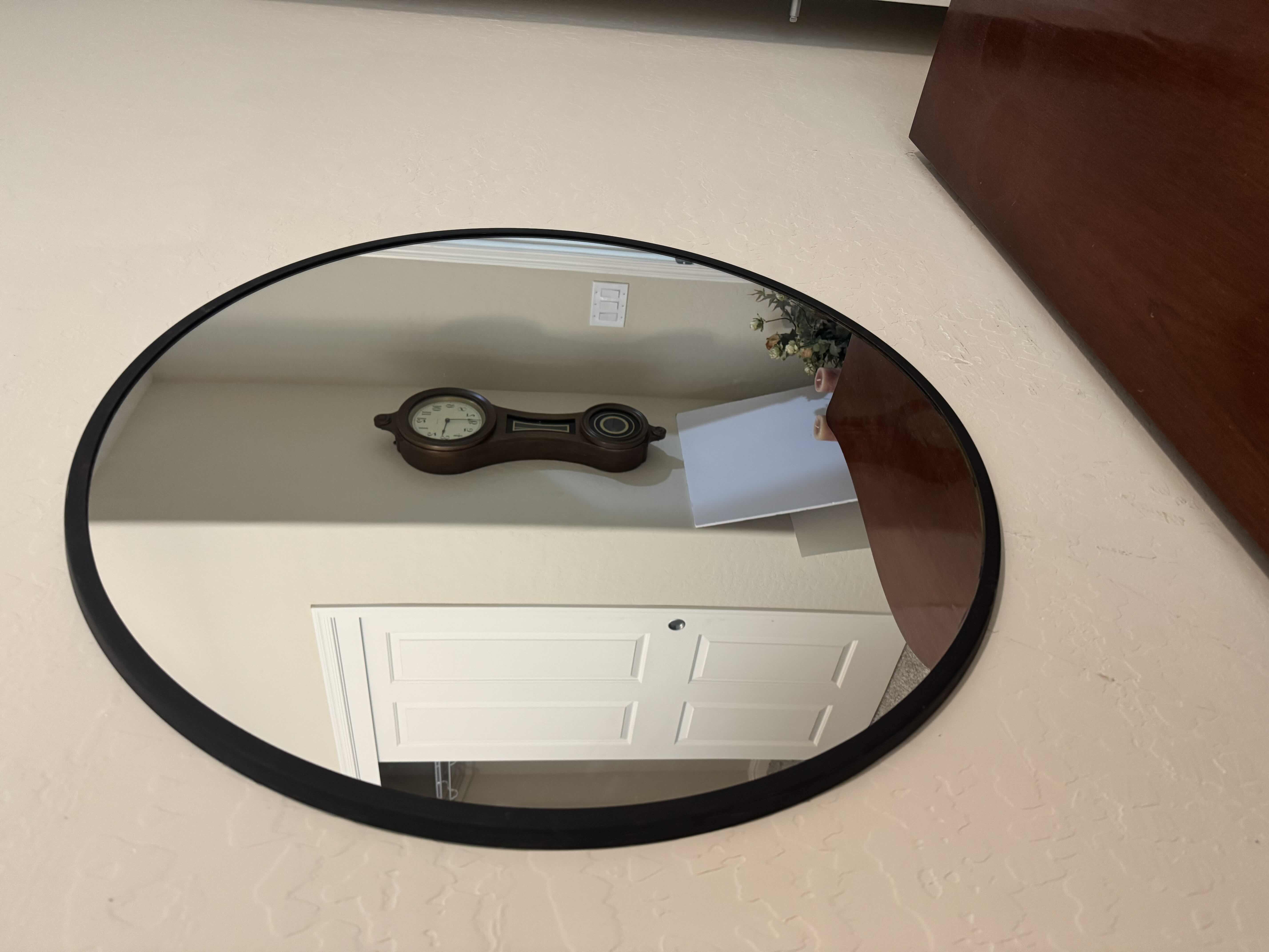 Photo 1 of 30” DIAMETER BLACK ROUND MIRROR