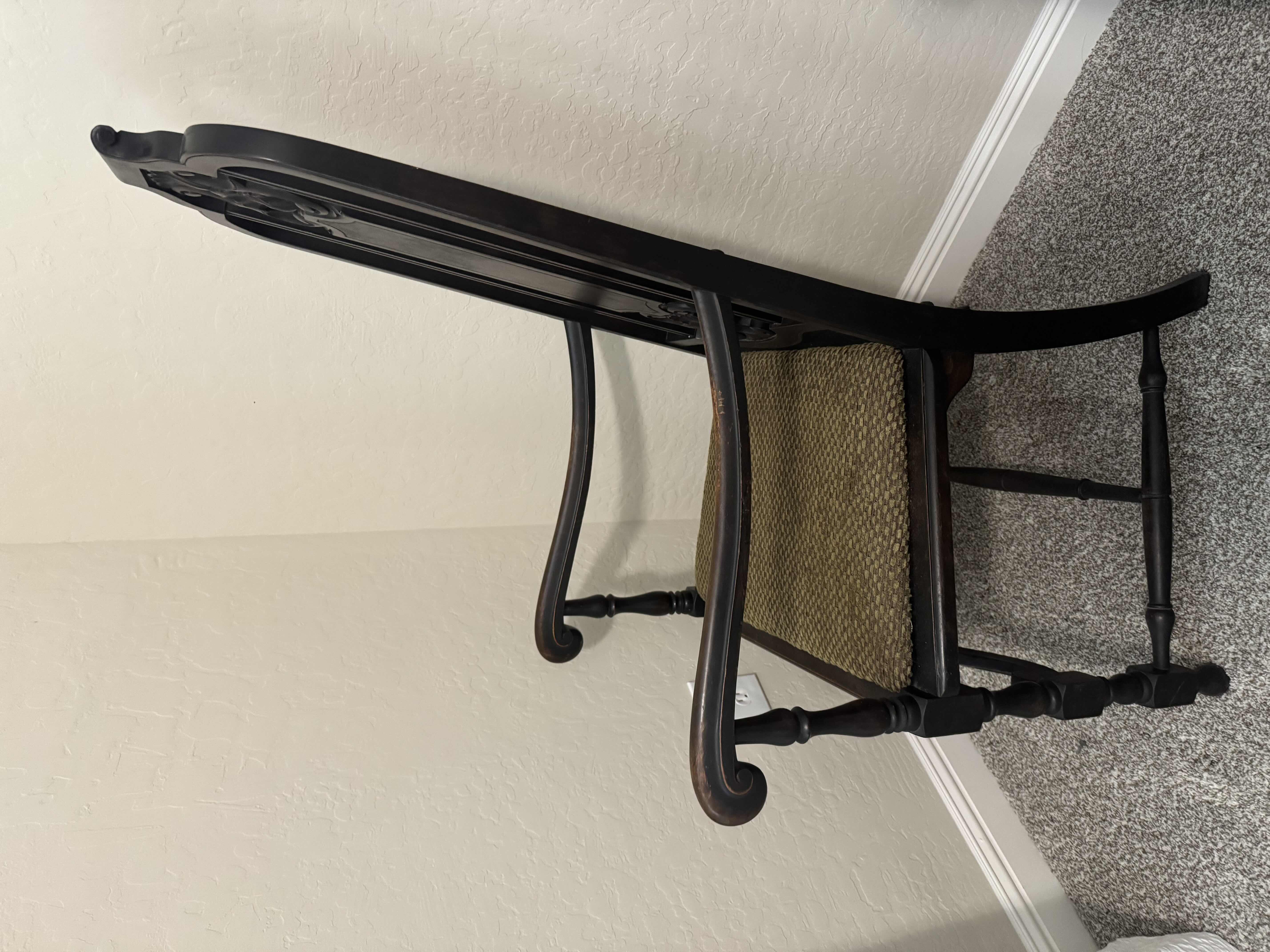 Photo 1 of DINING ROOM ARM CHAIR, WITH UPHOLSTERED SEAT,22” X 18” H48”.