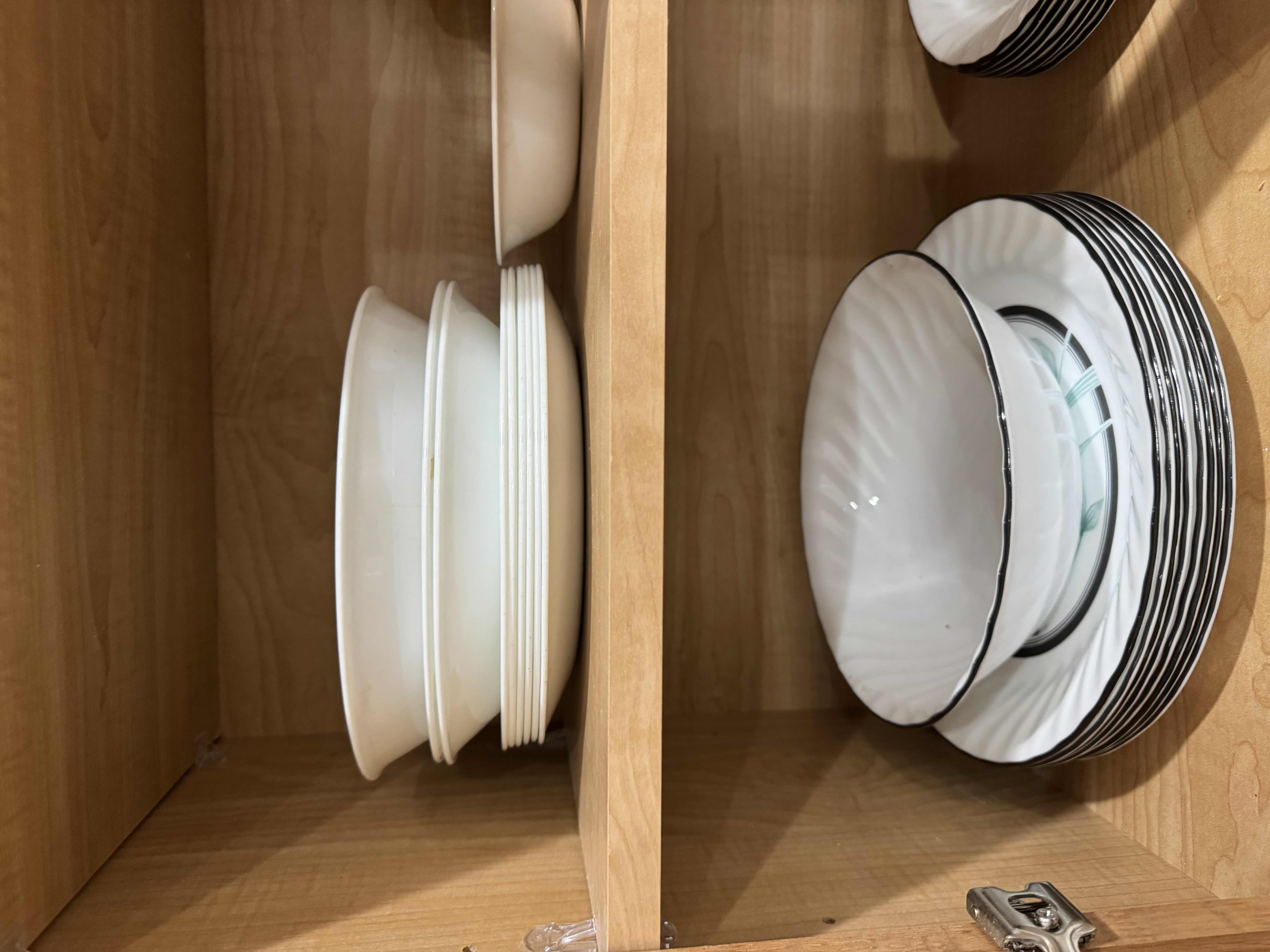 Photo 1 of CONTENTS OF CABINET, DINNER WARE