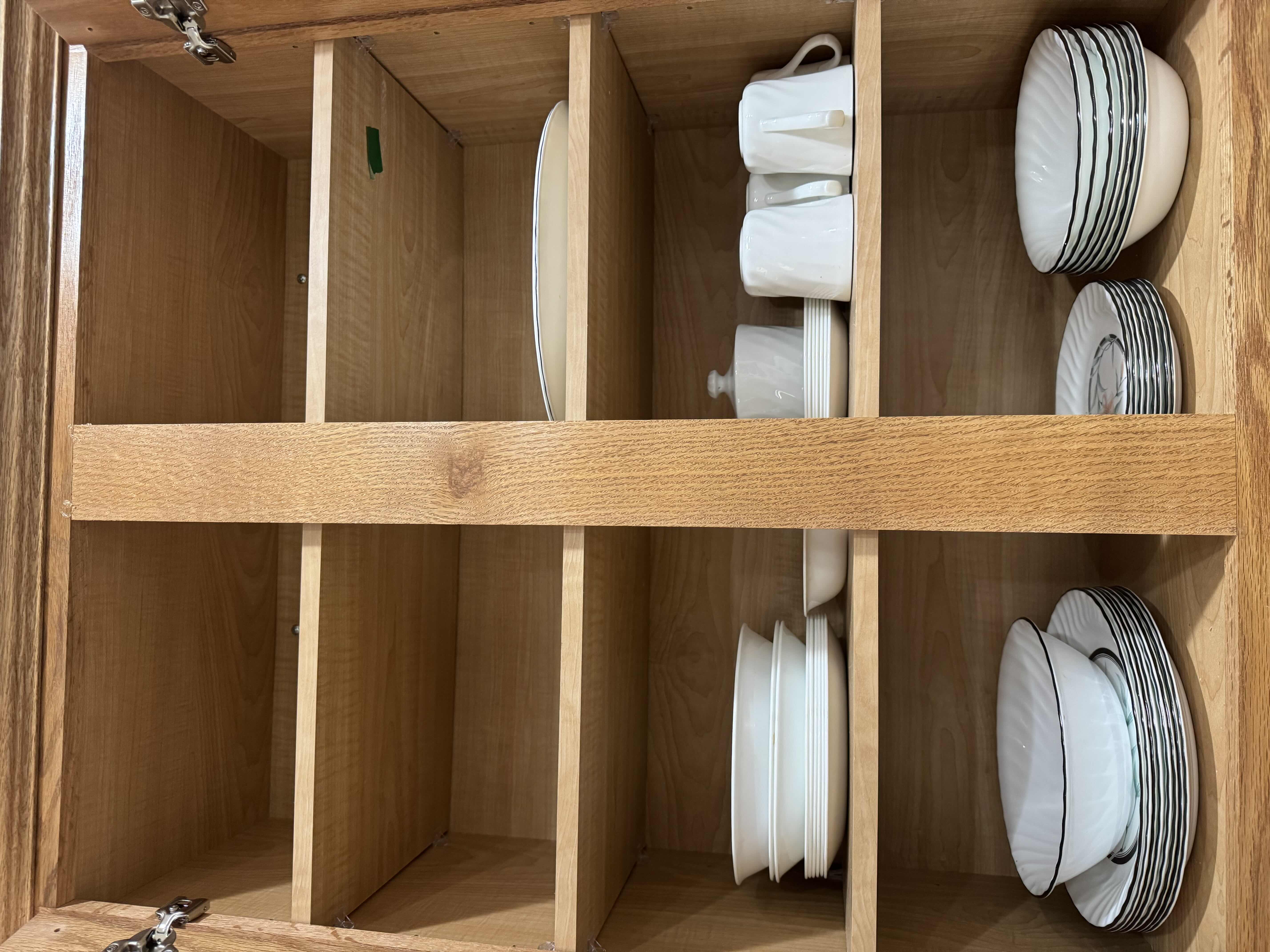 Photo 1 of CONTENTS OF CABINET, DINNER WARE