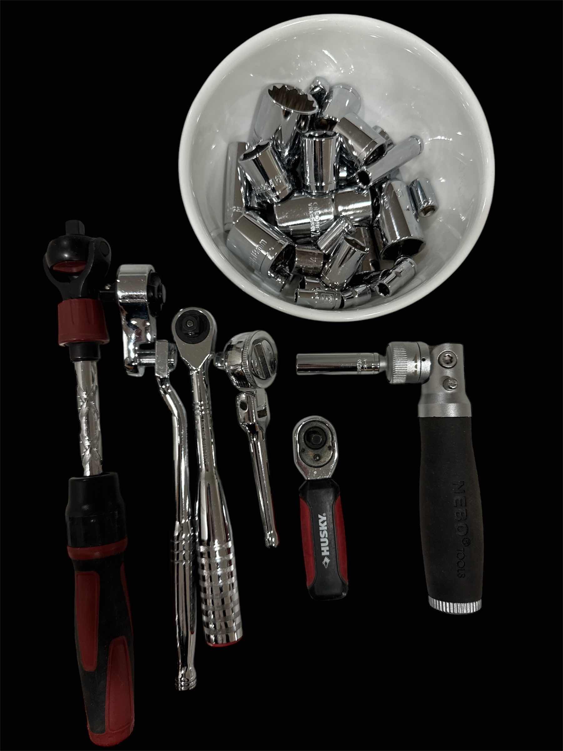 Photo 1 of TOOLS-SOCKET WRENCHES OF VARIOUS SIZES