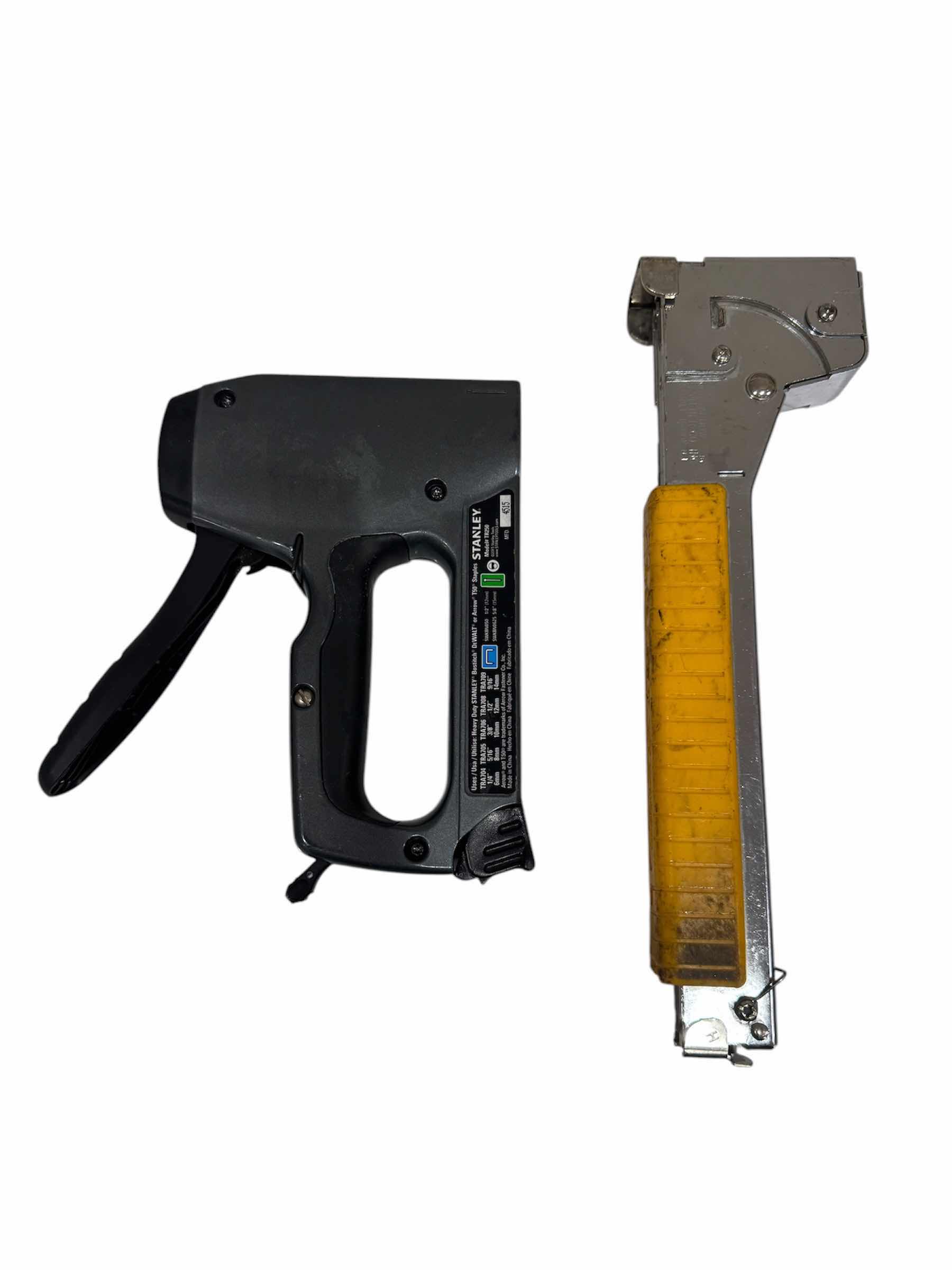 Photo 1 of 4 - TOOLS, STANLEY STAPLE GUN, ARROW T50 STABLE GUN, 2 DEWALT SCREW DRIVER SET