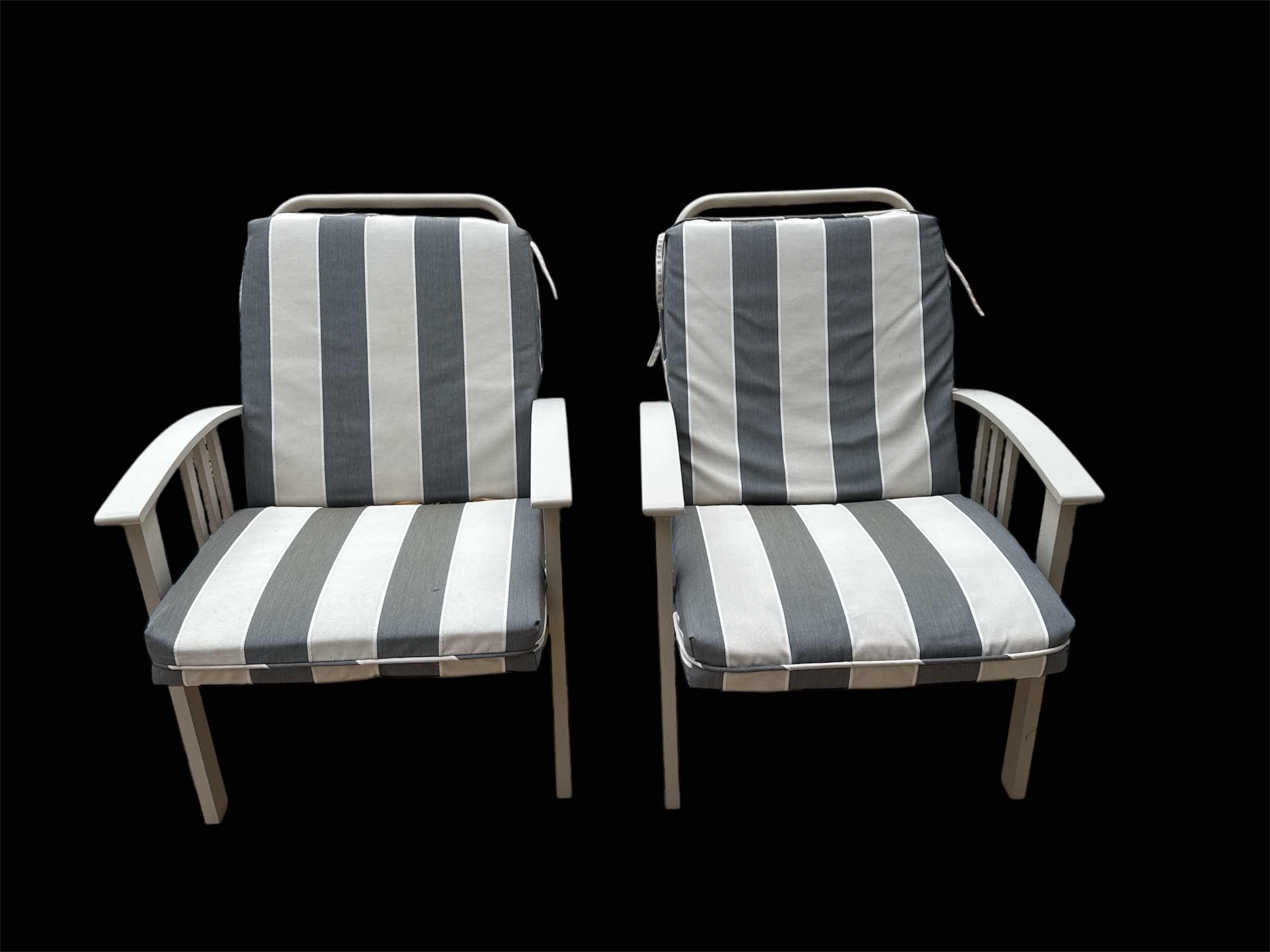 Photo 1 of 2- LIGHTWEIGHT METAL PATIO CHAIRS