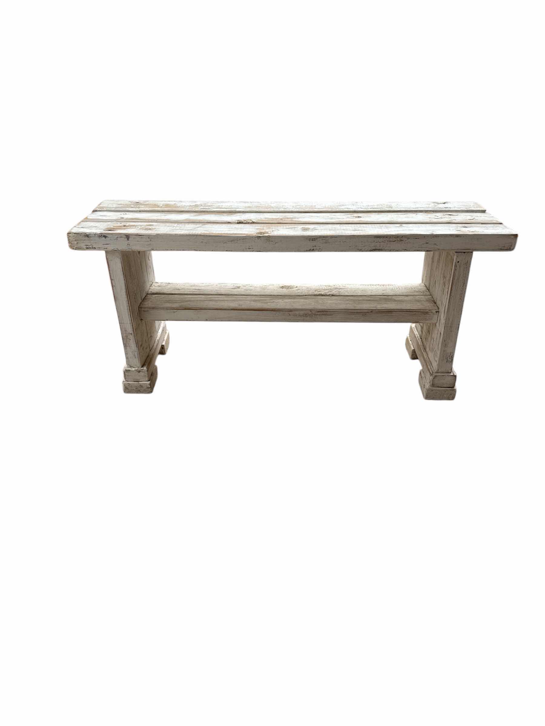 Photo 1 of 2 WOOD PIECES- BENCH AND BAR 20” X 37” H 34”