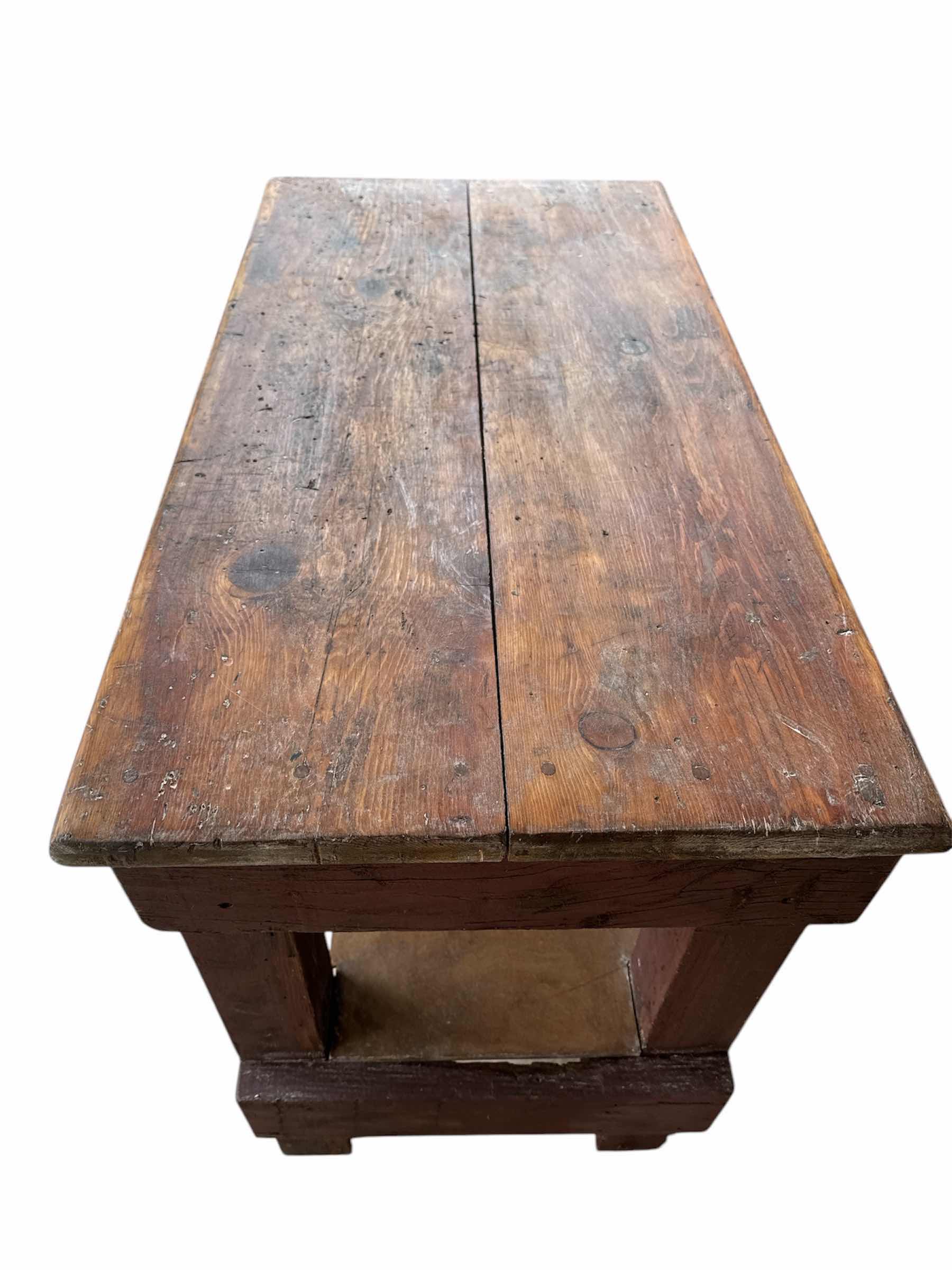 Photo 1 of 2 WOOD PIECES- BENCH AND BAR 20” X 37” H 34”