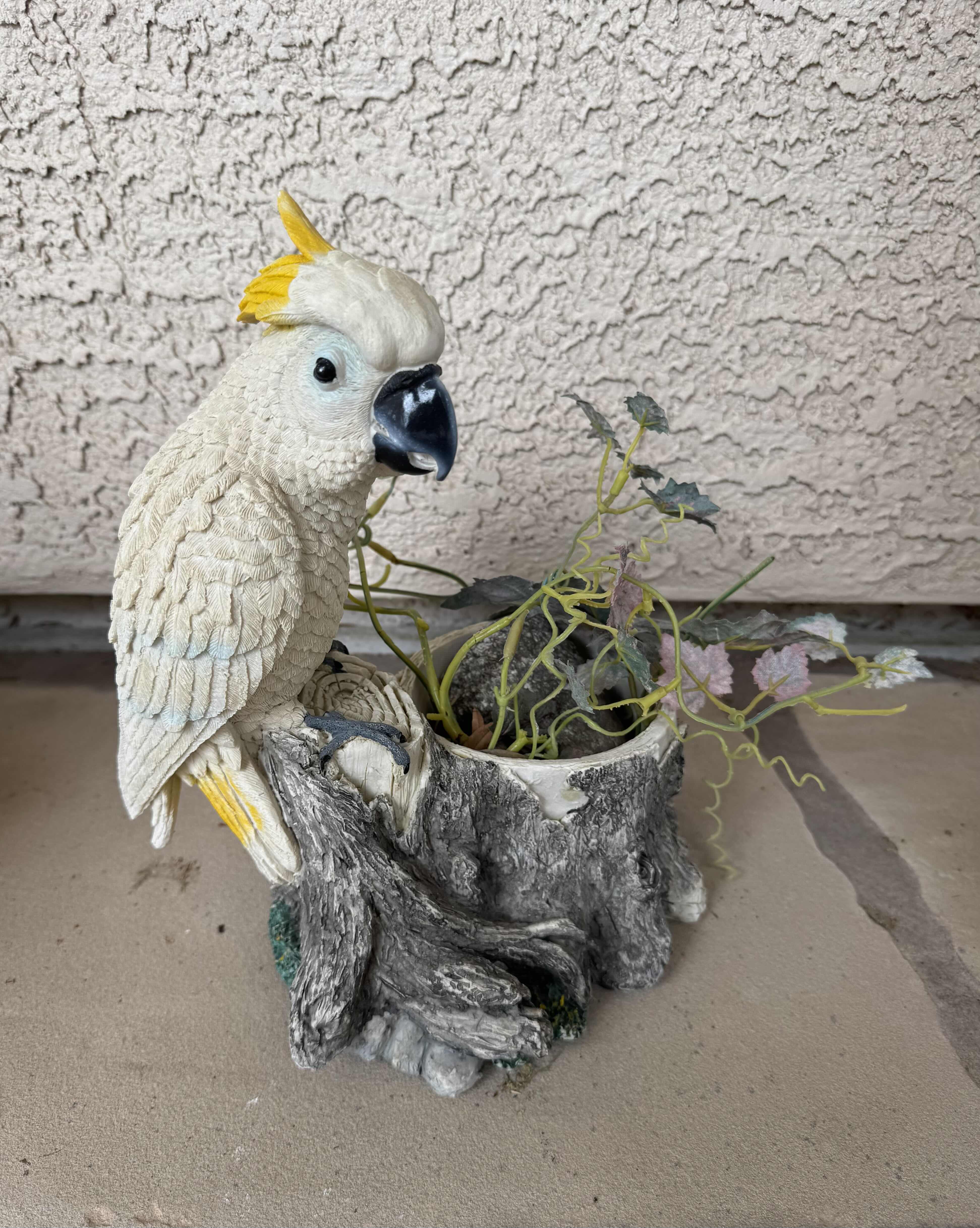 View 4 of 4 - OUTDOOR DECOR DRIFTWOOD 24”W X 12”H-RESIN BAMBO0 10”W X 18”H-COCKATOO 7”W X 11”H-BIRDS AND FLOWERS PIECE 8”W X 15”H