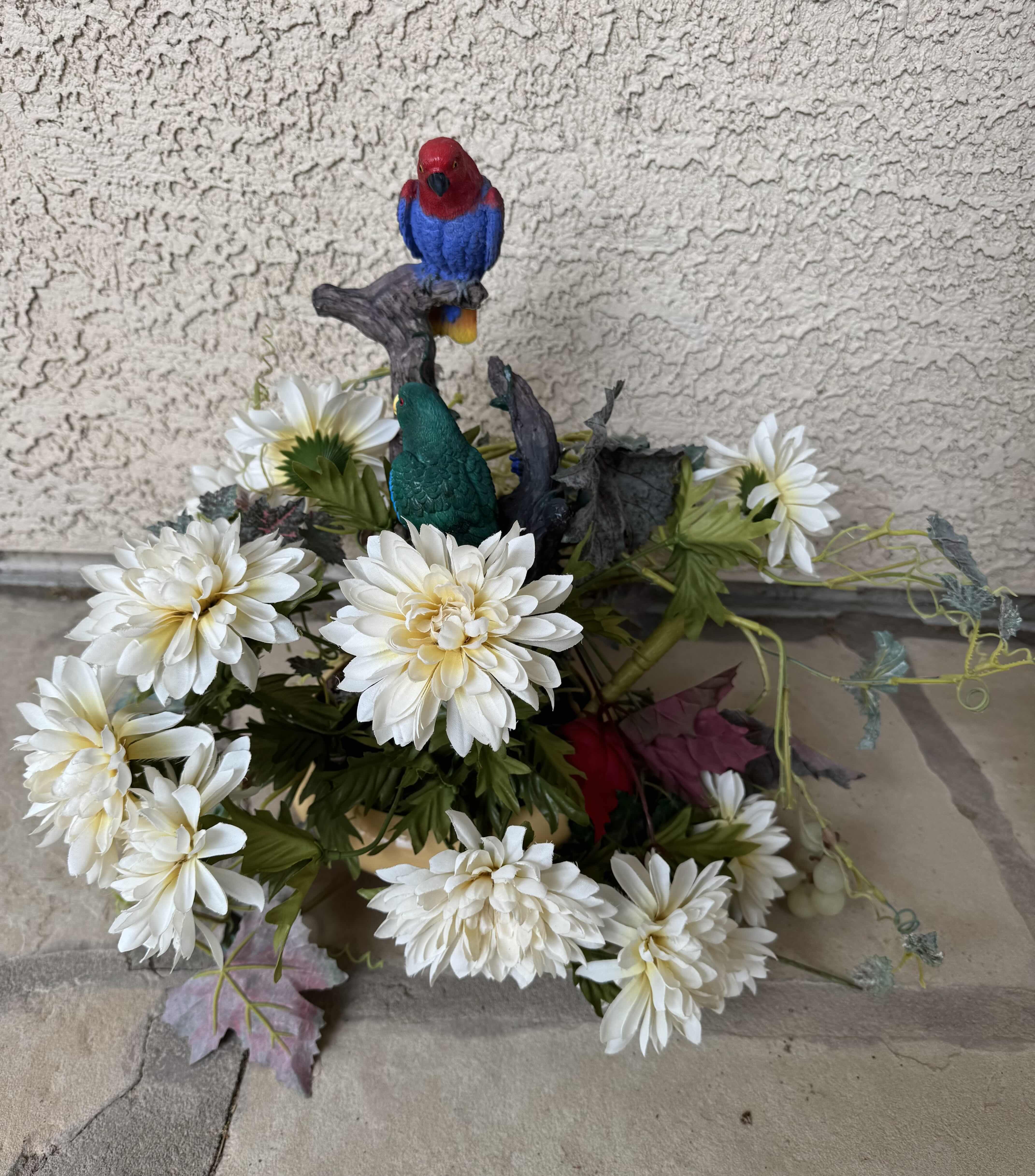 View 3 of 4 - OUTDOOR DECOR DRIFTWOOD 24”W X 12”H-RESIN BAMBO0 10”W X 18”H-COCKATOO 7”W X 11”H-BIRDS AND FLOWERS PIECE 8”W X 15”H