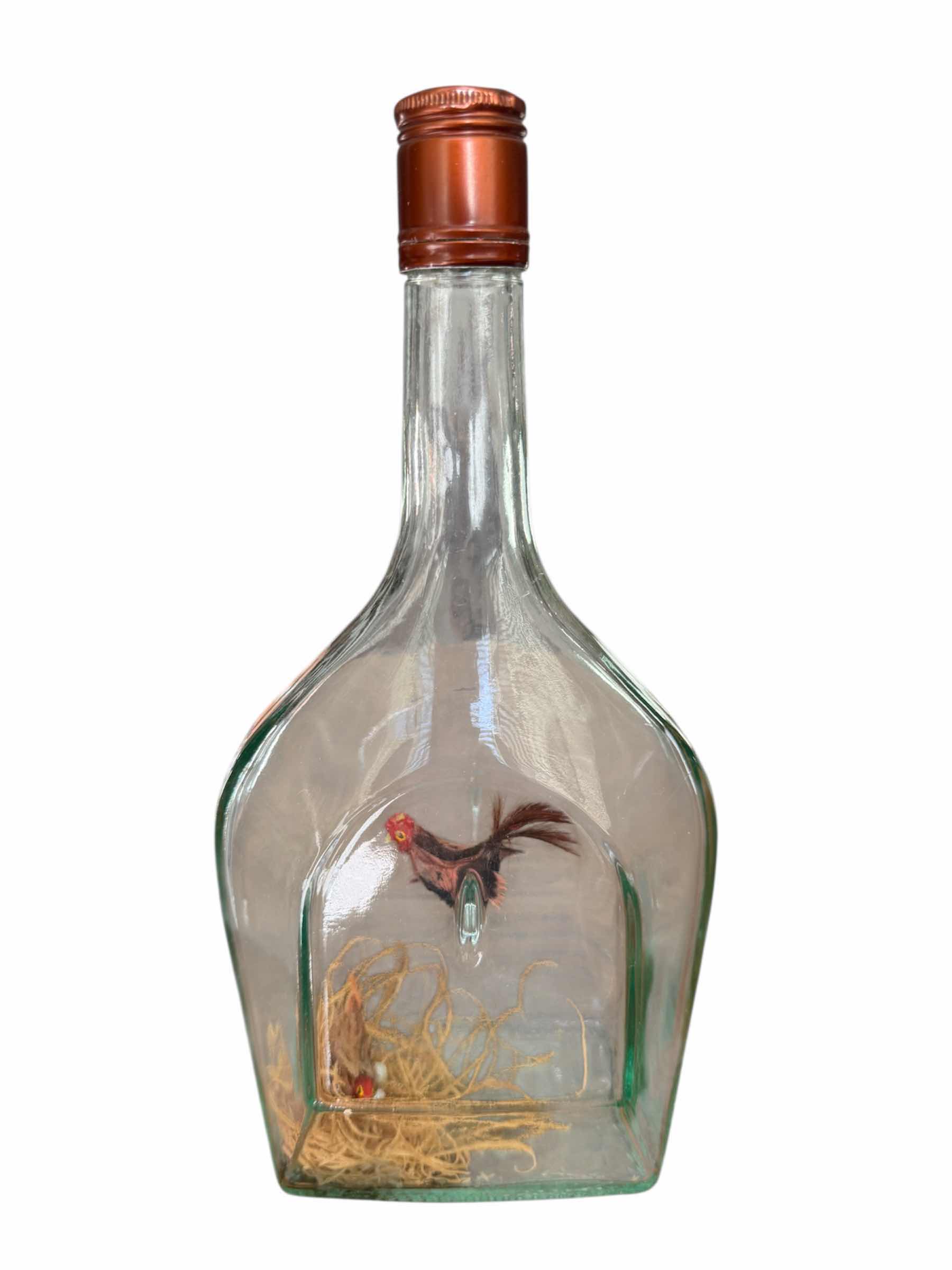 Photo 1 of 48
VINTAGE GLASS BOTTLE ART ROOSTER AND HEN WITH EGGS, HOME DECOR, ART IN A BOTTLE

5.5” X 3.25” X H11”