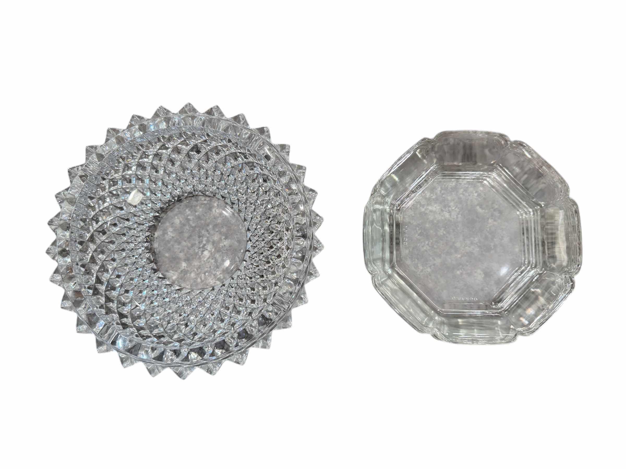 Photo 1 of 100
VINTAGE ASSORTED HOME DECOR, CRYSTAL CANDY DISHES, SMALL BOWLS, MILK GLASS, AMBER DEPRESSION GLASS AND CLEAR GLASS, 13 ITEMS

LARGE CRYSTAL CANDY DISH
D8” X H2”