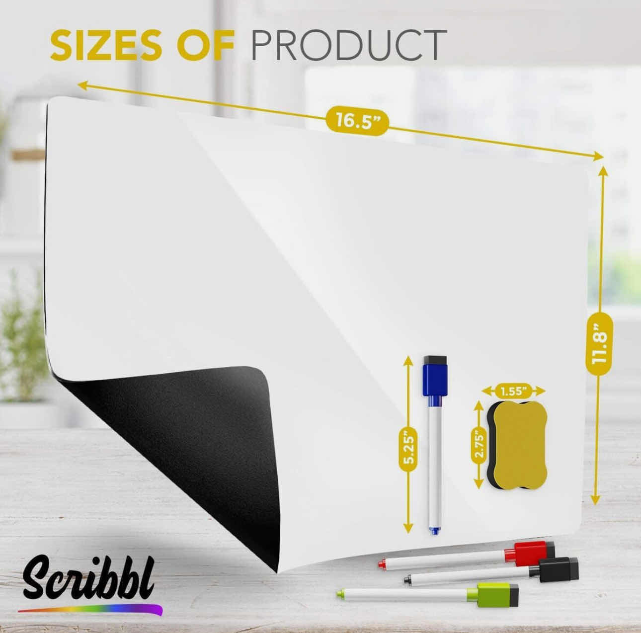 Photo 1 of BRAND NEW CASE OF 20 SCRIBBL MAGNETIC WHITEBOARD WITH 4 DRY ERASE WHITE BOARD MARKERS & 1 ERASER