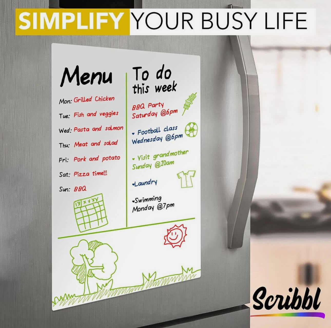 Photo 4 of BRAND NEW CASE OF 20 SCRIBBL MAGNETIC WHITEBOARD WITH 4 DRY ERASE WHITE BOARD MARKERS & 1 ERASER