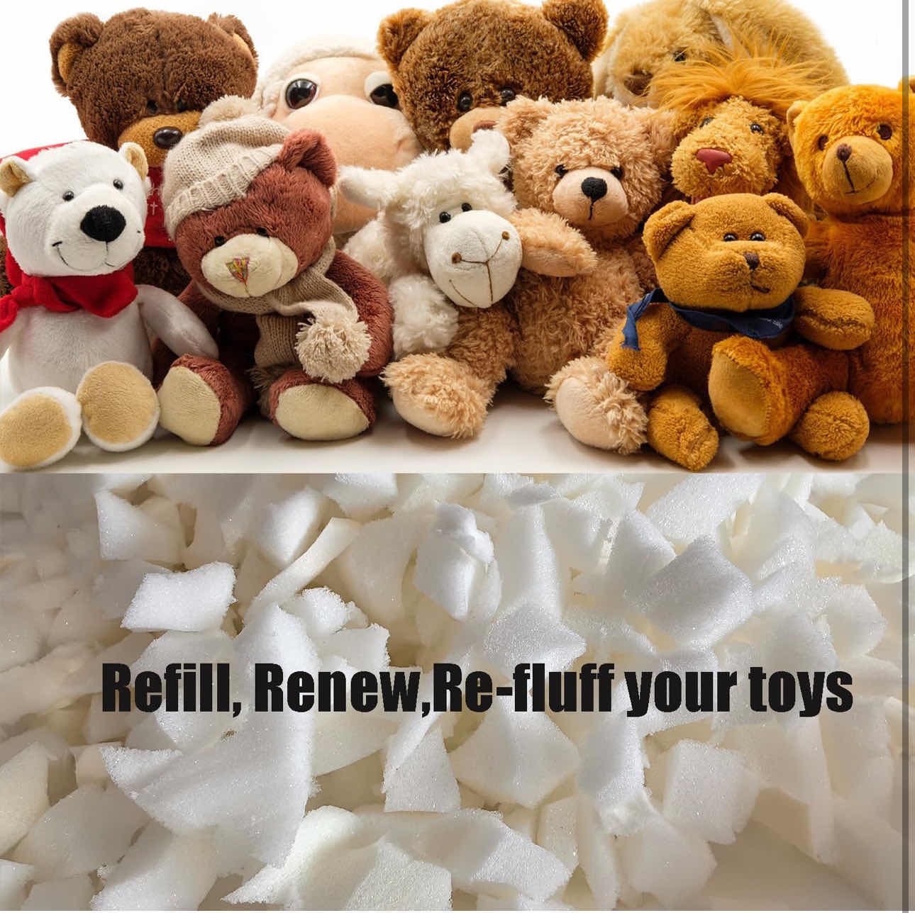 Photo 1 of BRAND NEW CASE OF 3 10lbs SHREDDED MEMORY FOAM FILLER OR BEAN BAG FILLING