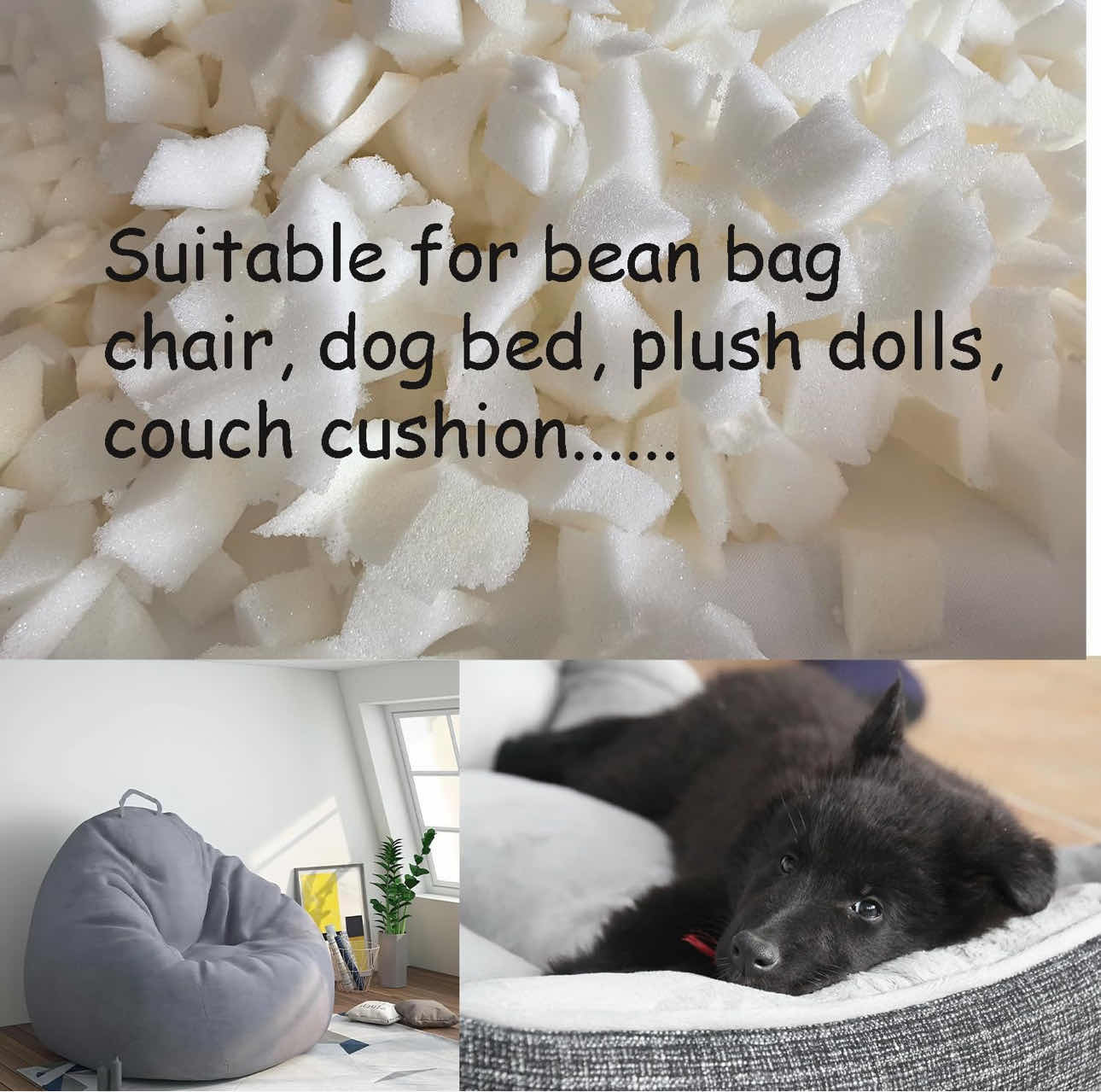 Photo 1 of BRAND NEW CASE OF 3 10lbs SHREDDED MEMORY FOAM FILLER OR BEAN BAG FILLING