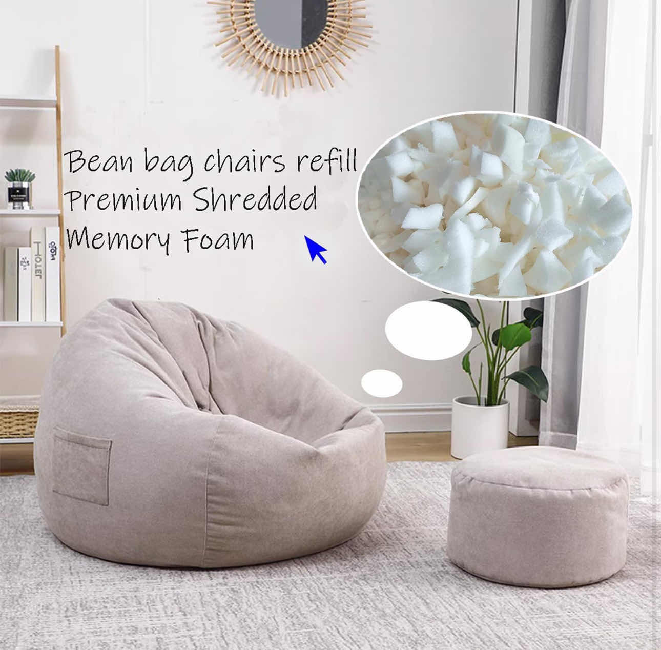 Photo 1 of BRAND NEW CASE OF 3 10lbs SHREDDED MEMORY FOAM FILLER OR BEAN BAG FILLING