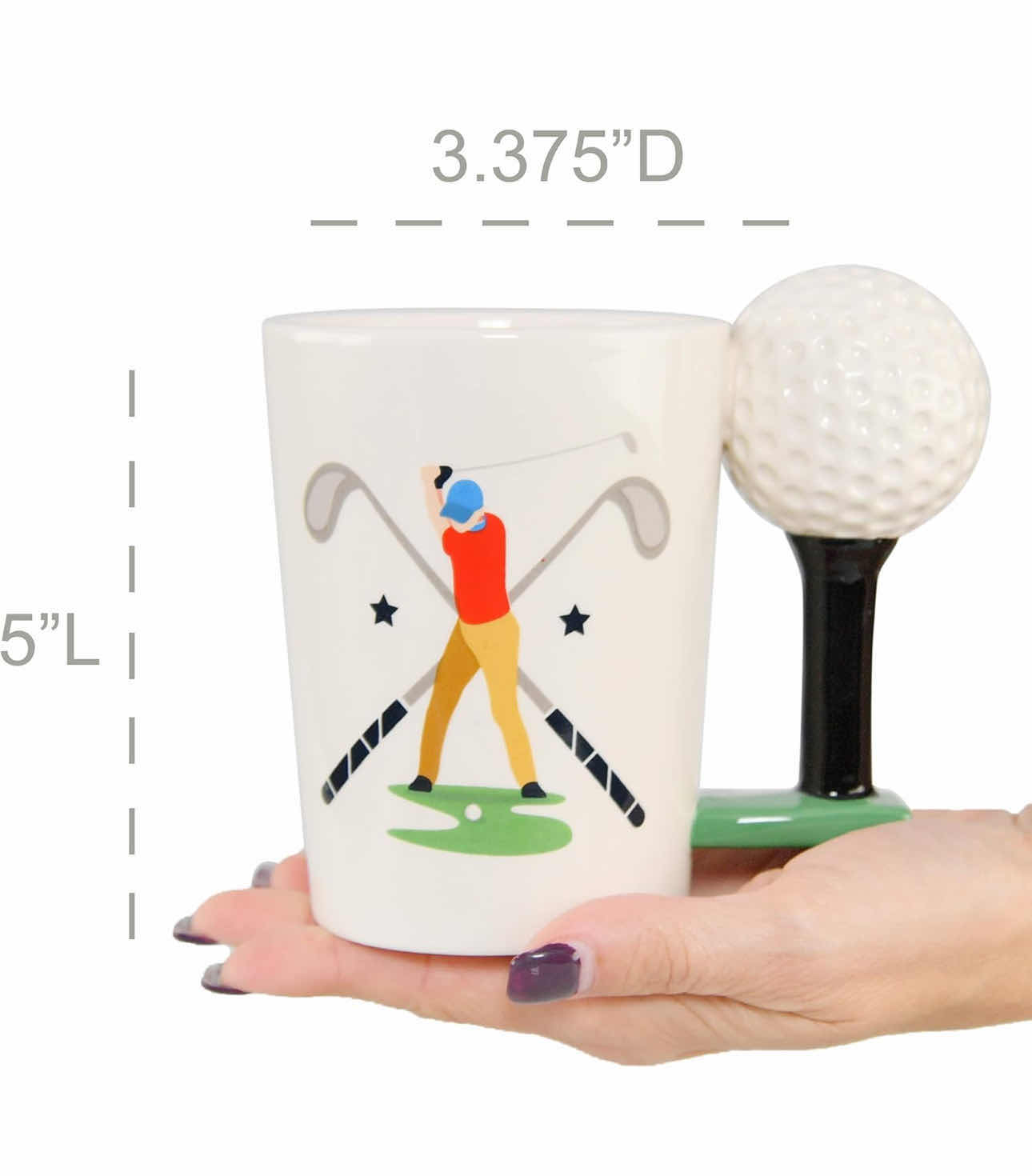 Photo 2 of BRAND NEW CASE OF 18 HOME-X NOVELTY COFFEE MUG WITH GOLF TEE HANDLE