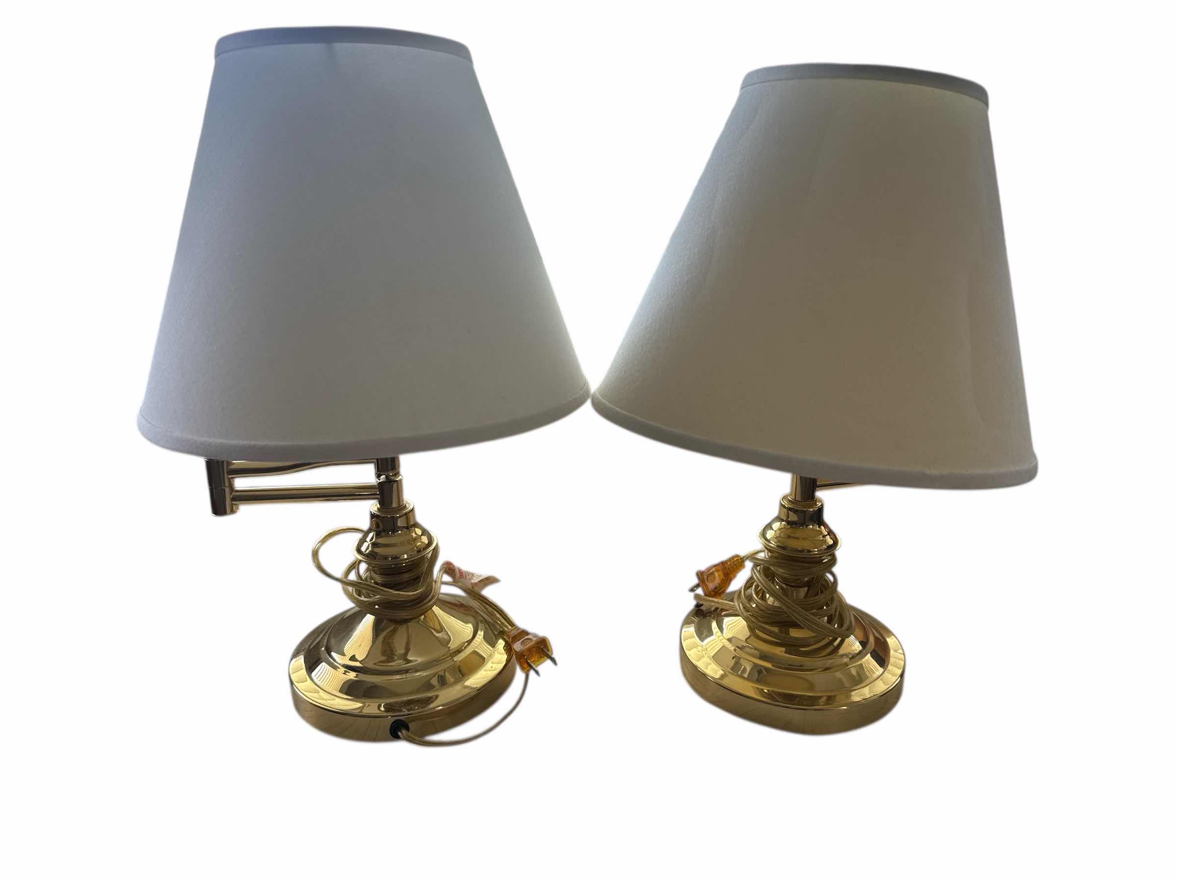 Photo 1 of 2 SMALL BRASS LAMPS 16”