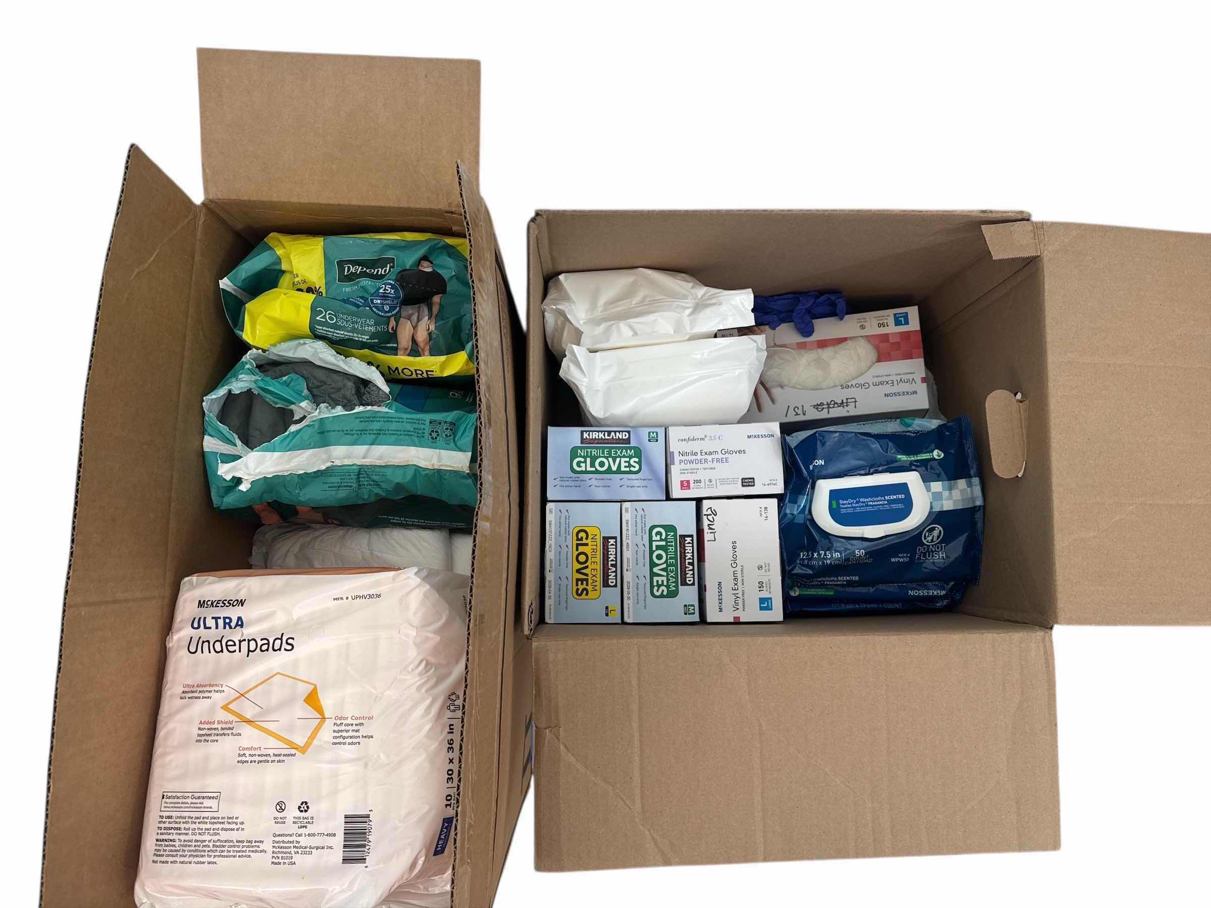 Photo 1 of 2 BOXES OF INCONTINENCE SUPPLIES