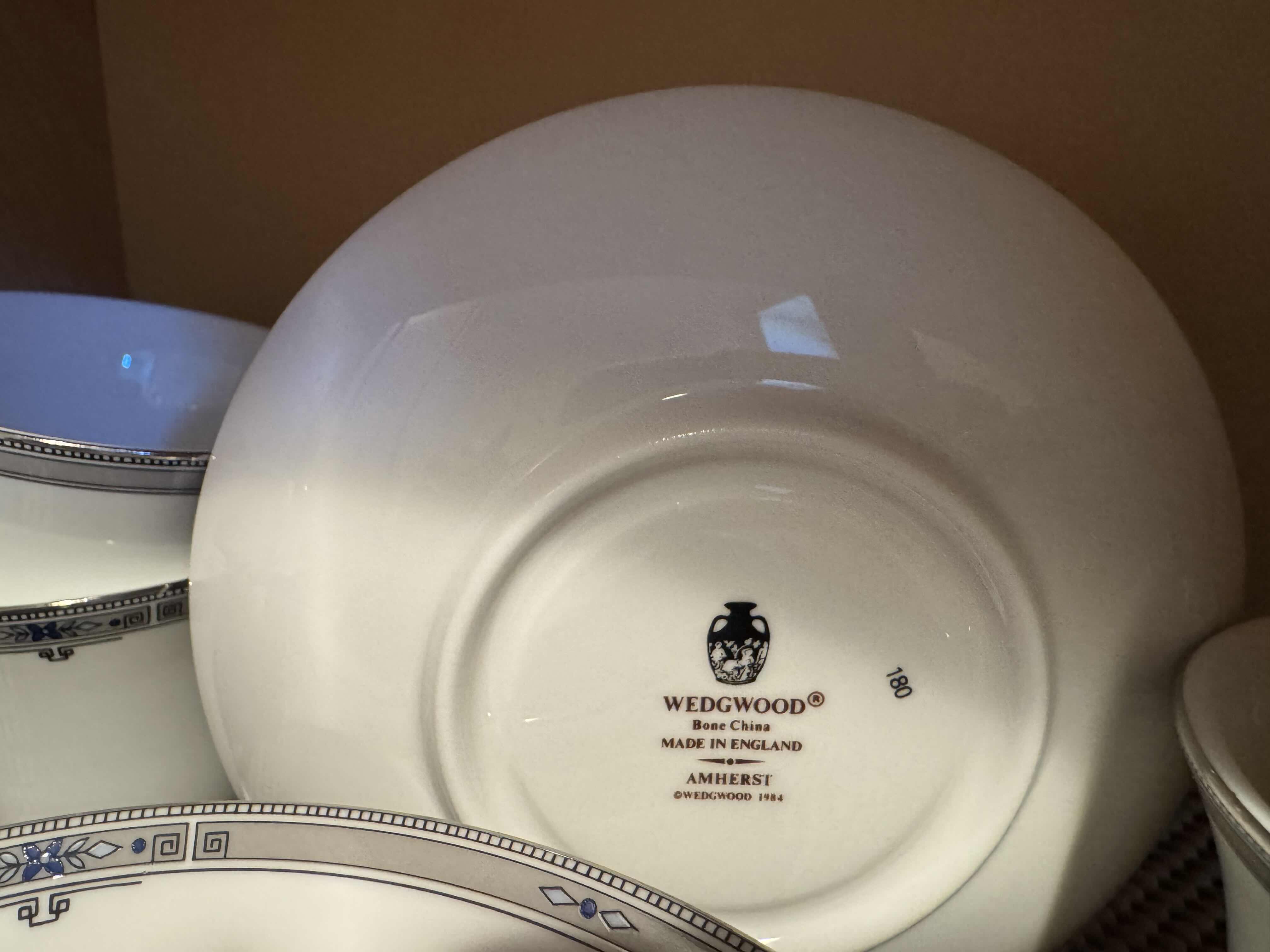 Photo 3 of VINTAGE WEDGEWOOD BONE CHINA, MADE IN ENGLAND 8 CUPS AND SAUCERS