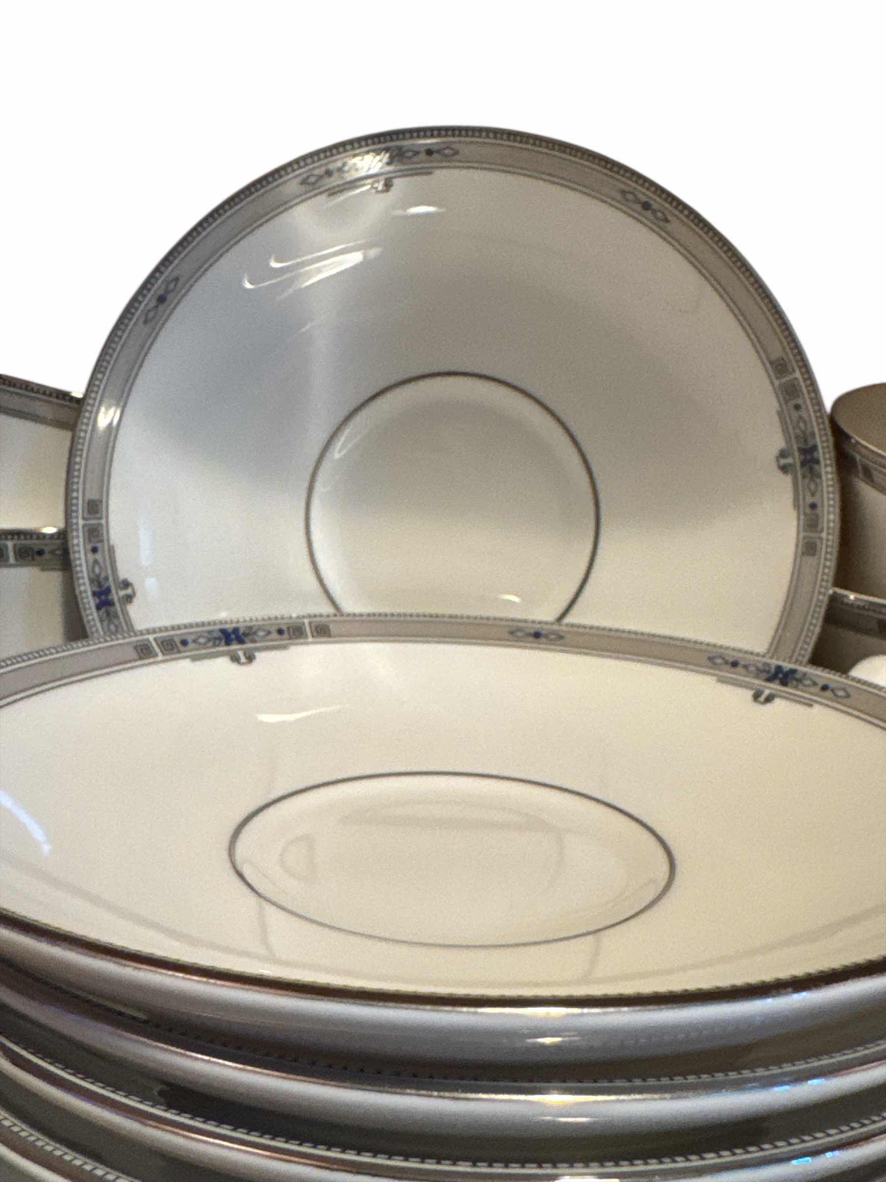 Photo 1 of VINTAGE WEDGEWOOD BONE CHINA, MADE IN ENGLAND 8 CUPS AND SAUCERS