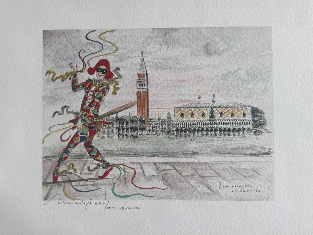 Photo 1 of 140
VINTAGE ARTWORK BY GIANFRANCO MISSIAJA ALERCCHINO ALLEGRO BACINO ST MARCO BAUTA A ST GIORGIO” 1994, SIGNED, NUMBER 477/2000 VENEZIA.

L11.5” X W15”