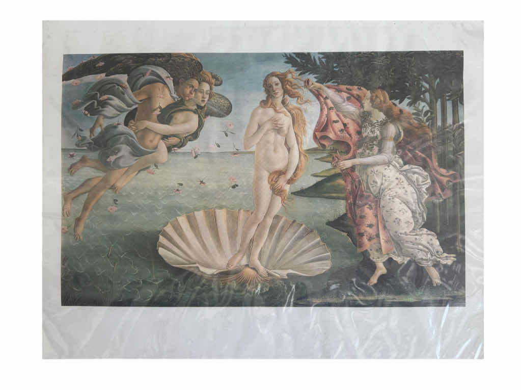 Photo 1 of 170
VINTAGE “THE BIRTH OF VENUS” BY SANDRO BOTTICELLI. PRINTED BY INSTITUTO FOTOCROMO ITALIANO - FIRENZE. FOTOCROMIA M.P. 555 IN PROTECTIVE SLEEVE. ARTWORK, ART COLLECTION, HOME DECOR

L13” X W17”
