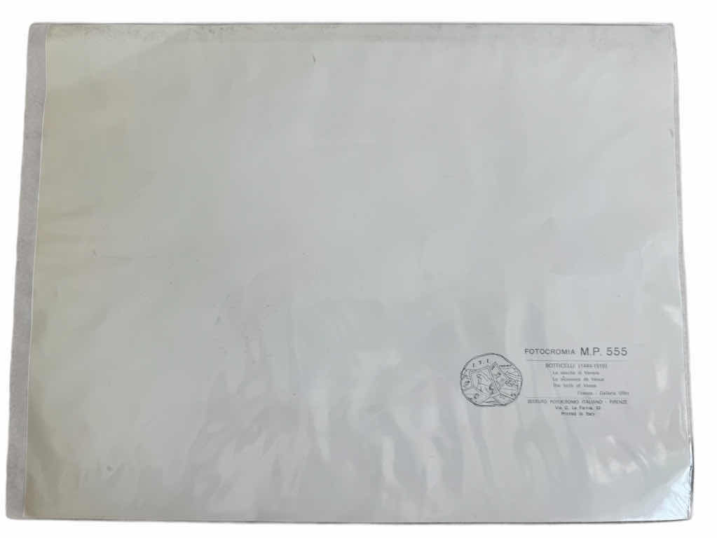 Photo 1 of 170
VINTAGE “THE BIRTH OF VENUS” BY SANDRO BOTTICELLI. PRINTED BY INSTITUTO FOTOCROMO ITALIANO - FIRENZE. FOTOCROMIA M.P. 555 IN PROTECTIVE SLEEVE. ARTWORK, ART COLLECTION, HOME DECOR

L13” X W17”