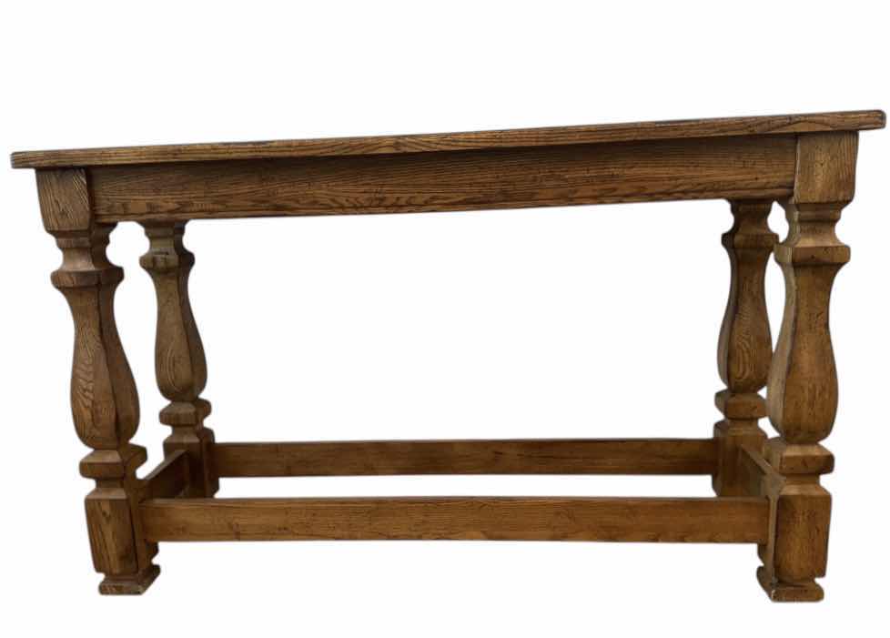 Photo 1 of 249
VINTAGE OAKWOOD ENTRY/DRAPERY TABLE, HOME FURNITURE, HOME ESSENTIALS, HOME DECOR

18” X 53” X H31”