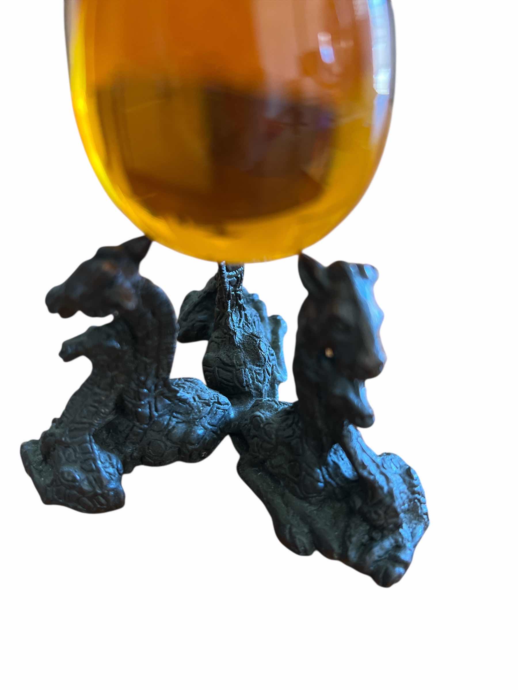 Photo 1 of BACCARAT CRYSTAL EGG ON CAST IRON SAN PACIFIC STAND