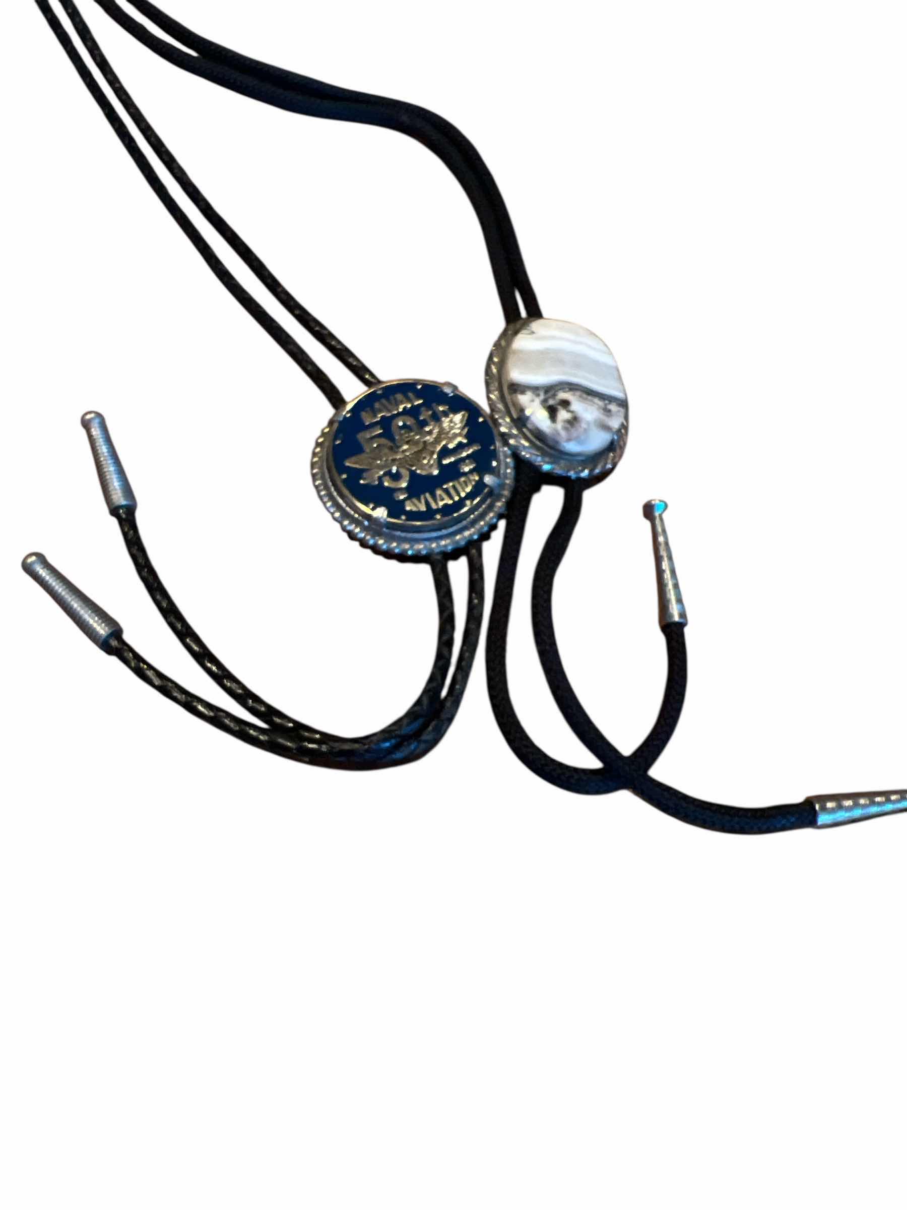 Photo 1 of 2 - BOLO TIES - NAVAL AVIATION 50th AND STONE