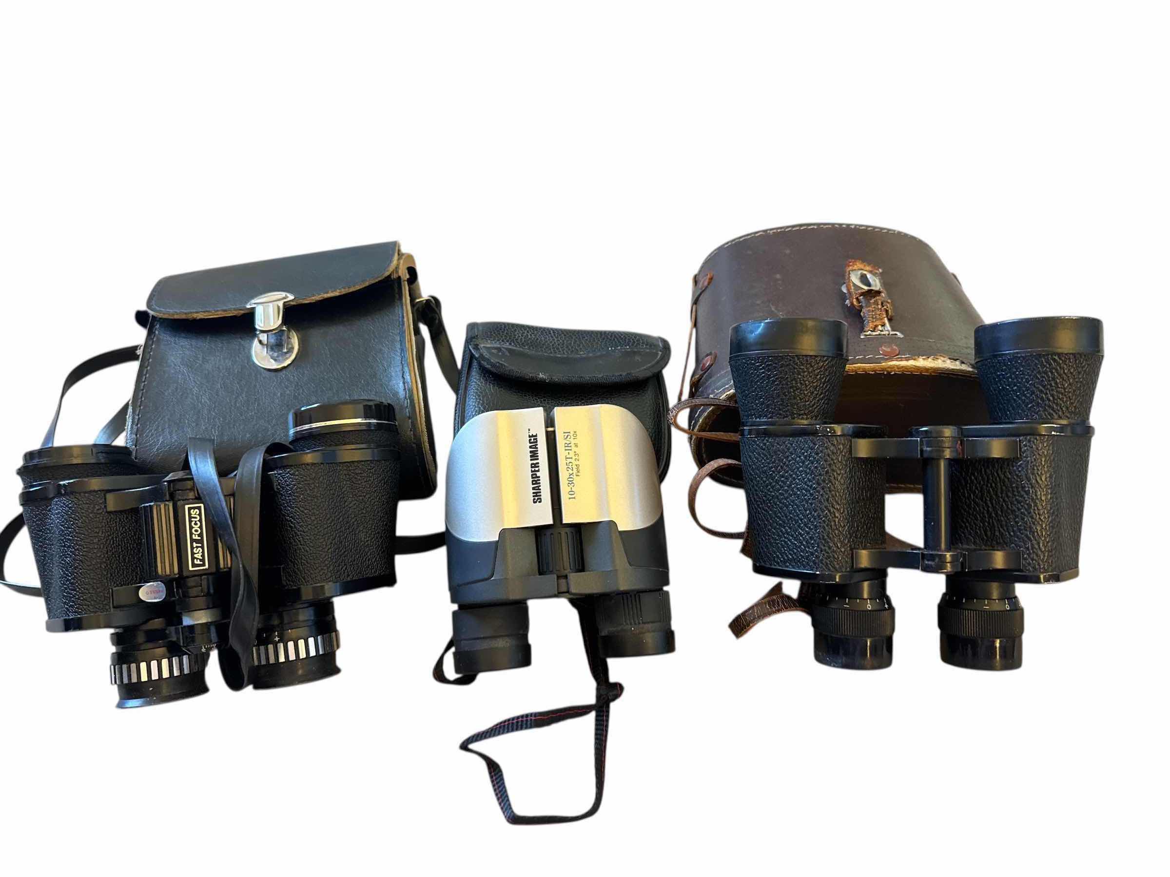 Photo 1 of 4 SETS OF BINOCULARS WITH CASES