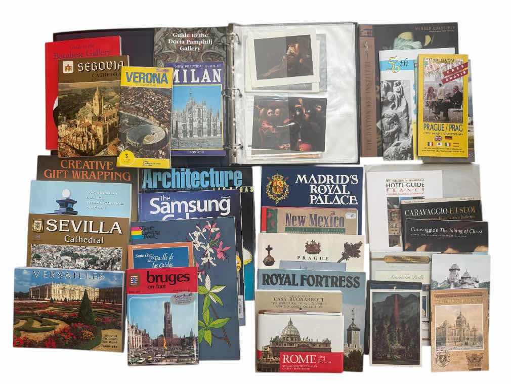 Photo 1 of 200
VINTAGE ASSORTED TRAVEL AND ART BOOKS, MUSEUM AND TRAVEL GUIDES, AND TRAVEL SITE POSTCARDS