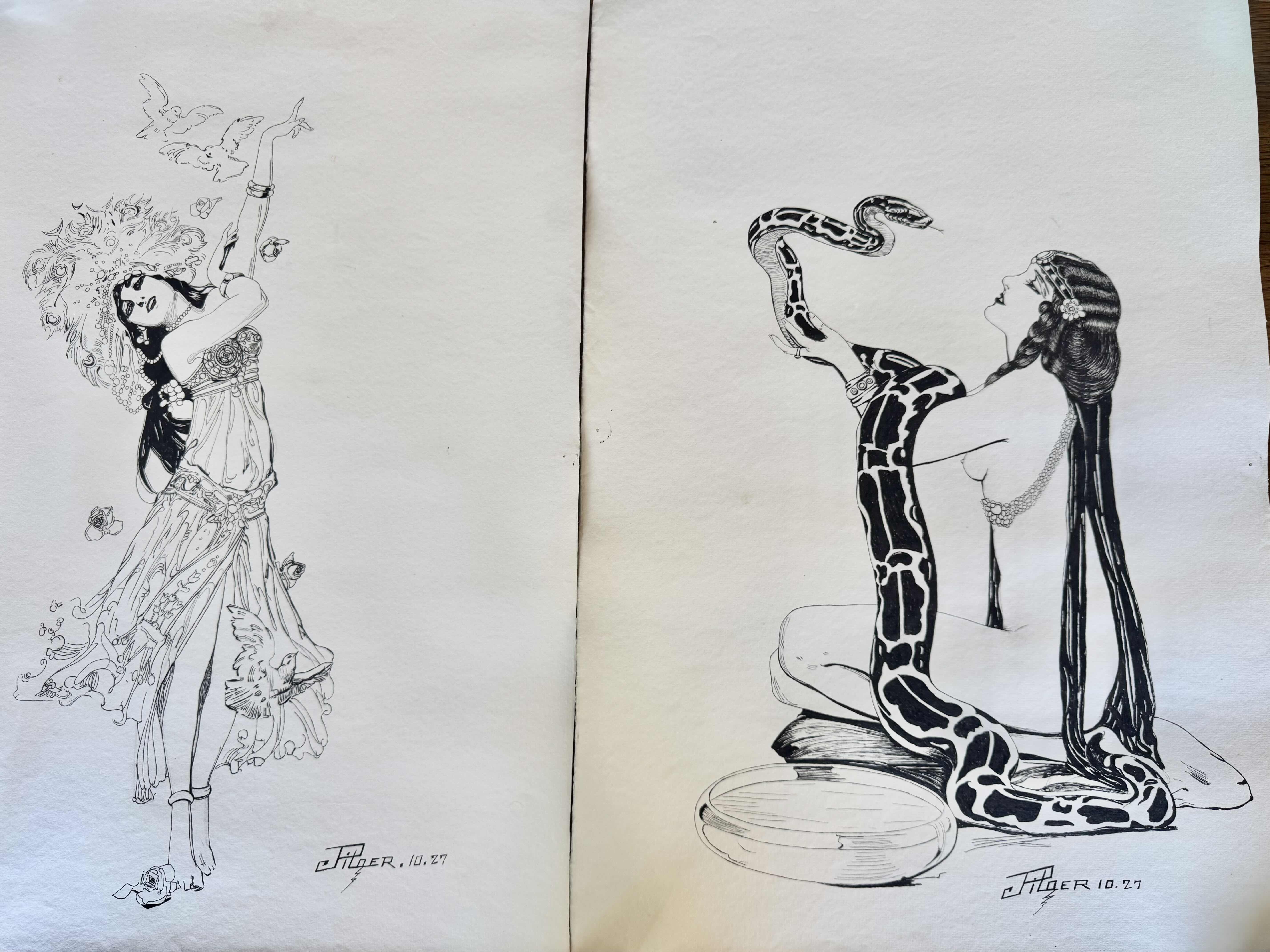 Photo 1 of 50
2-VINTAGE ORIGINAL SIGNED J PILGER INK ART, SKETCH, DRAWING. ARTWORK, ART COLLECTION COLLECTION

L24” X W15”