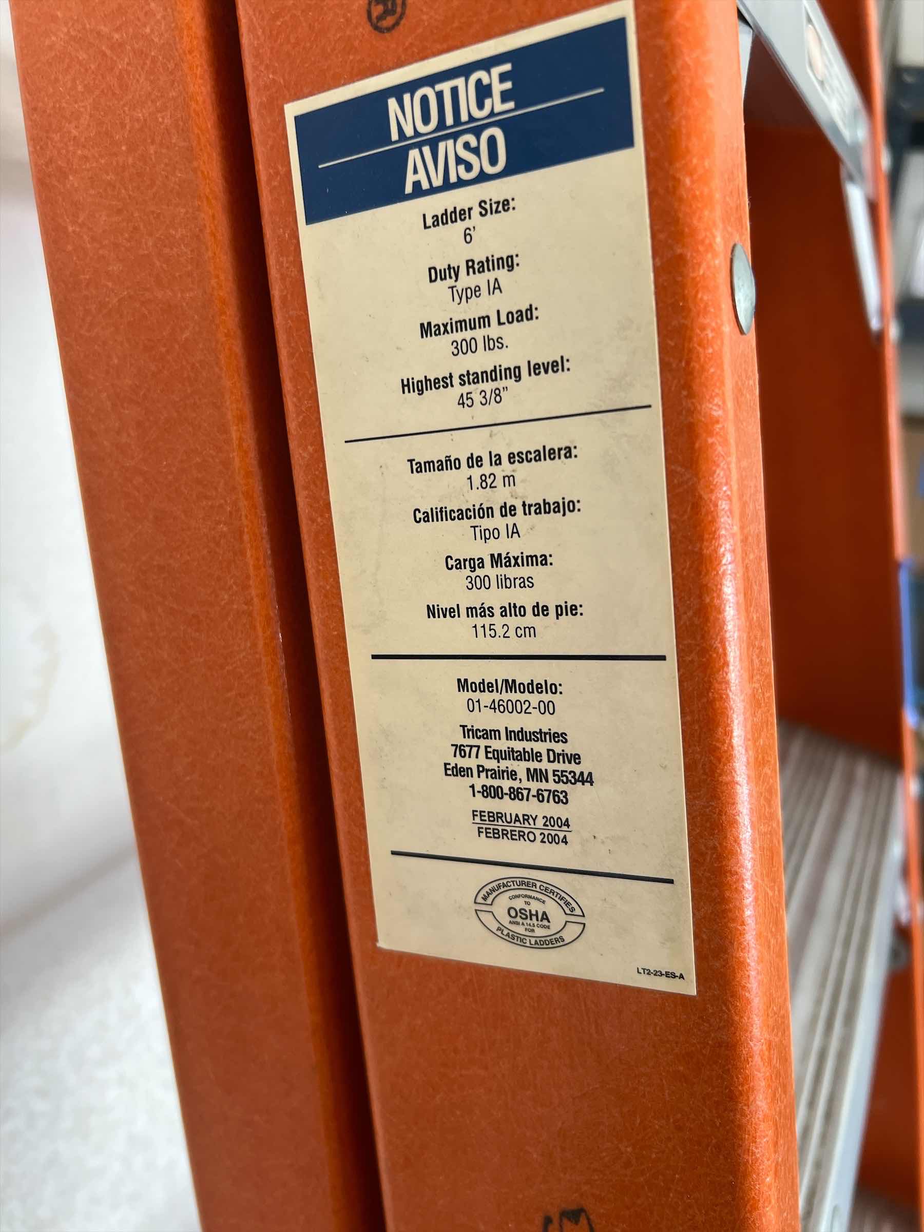 Photo 1 of $300 HUSKY - 6’ ALUMINUM LADDER