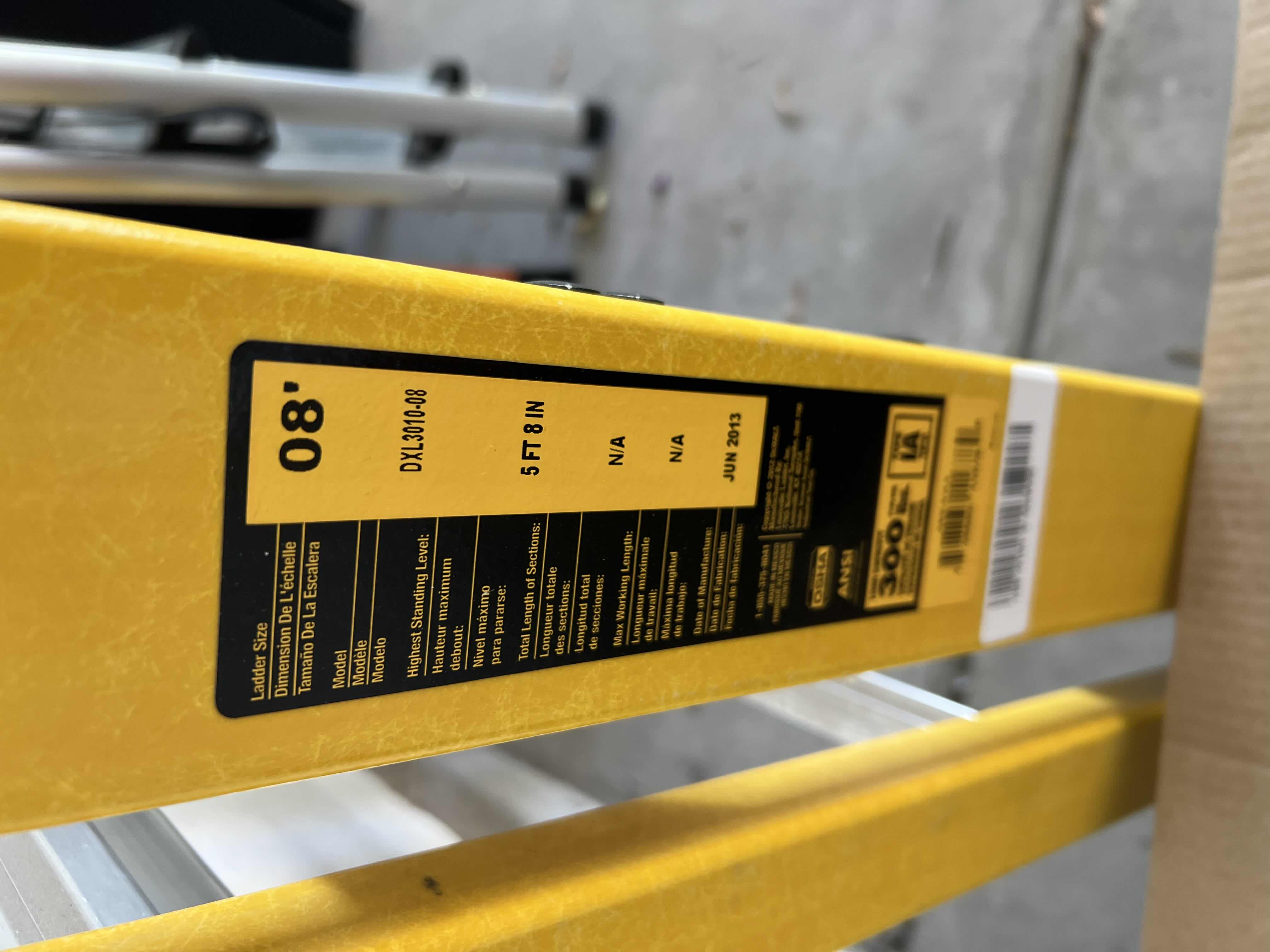 Photo 2 of $300 DEWALT   8’ FOOT LADDER