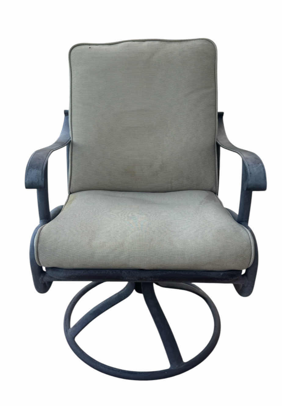 Photo 1 of 35
OUTDOOR/PATION ROCKING/SWIVEL CHAIR WITH CUSHIONS, METAL. TAN/DARK BROWN

30” X 24” X H38”