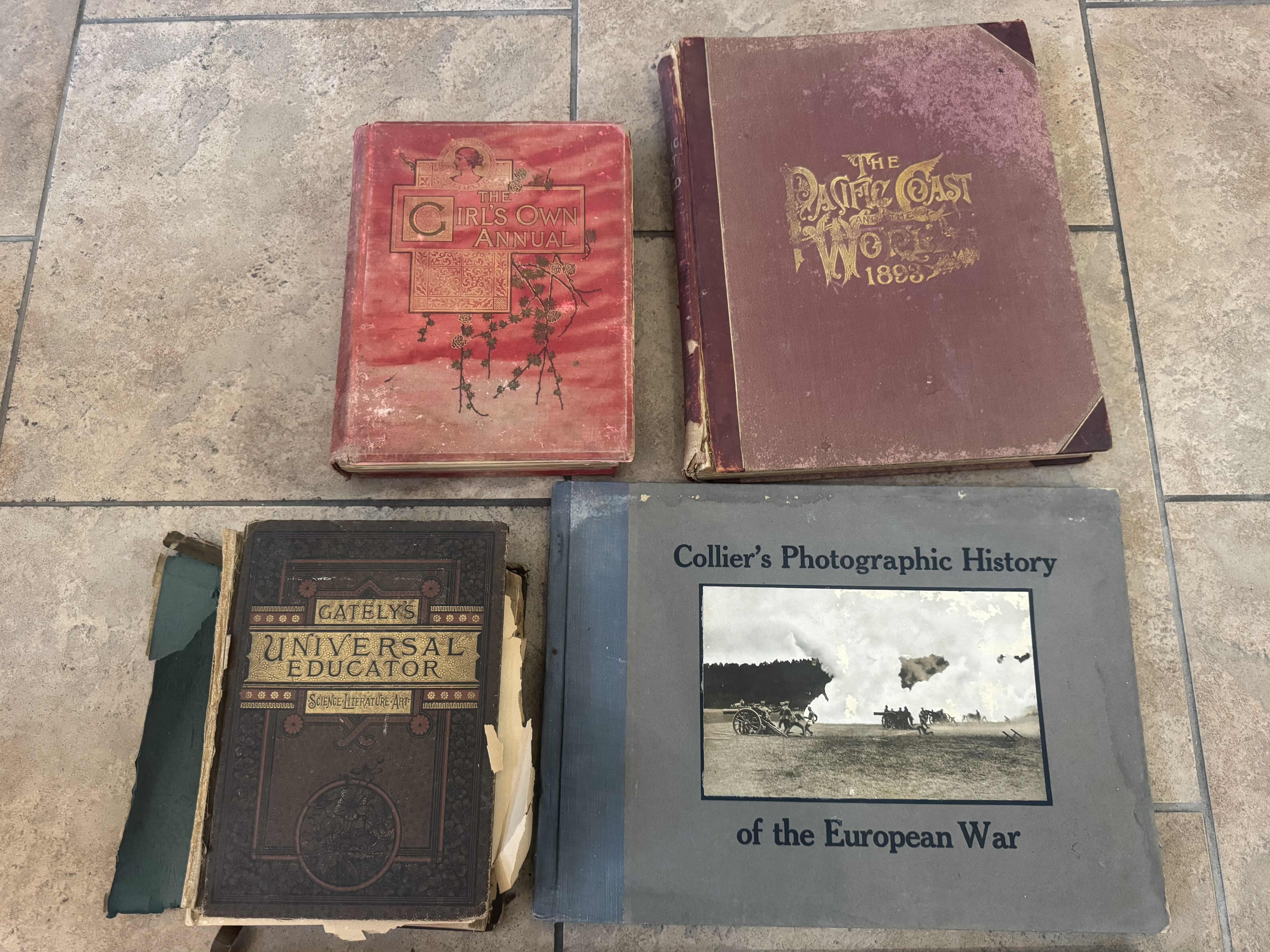 Photo 1 of 160
ASSORTED ANTIQUE AND VINTAGE BOOKS, BOOK COLLECTION, MAPS, ARTWORK, ART COLLECTION

THE PACIFIC COAST AND THE WORLD 1893
14” X 12” X H1.5”