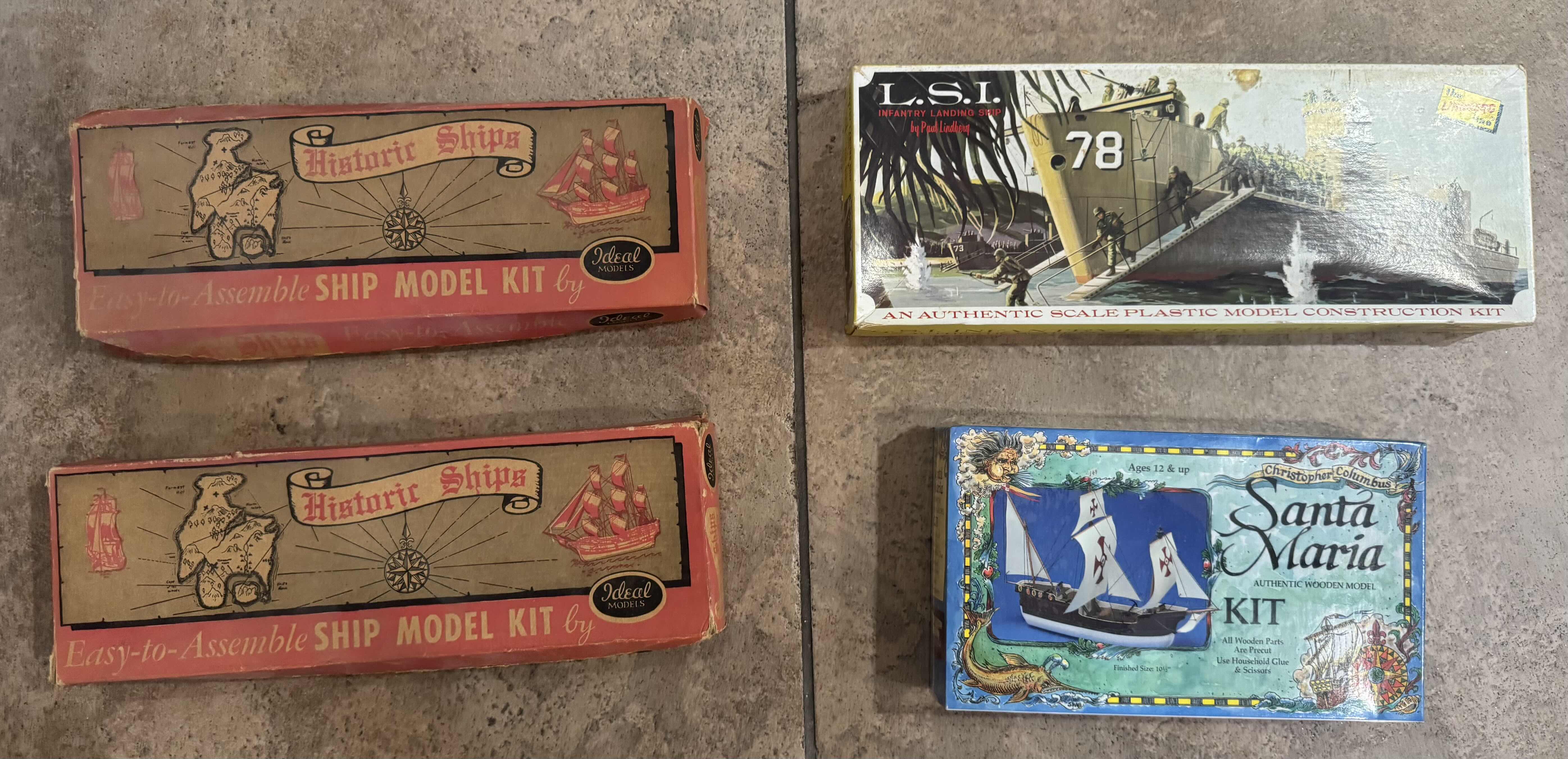 Photo 1 of 140
4- VINTAGE ASSORTED HISTORIC SHIP MODEL KITS, SANTA MARIA, INFANTRY LANDING SHIP, LINDBERG, TOY COLLECTION, COLLECTABLE, ART COLLECTION